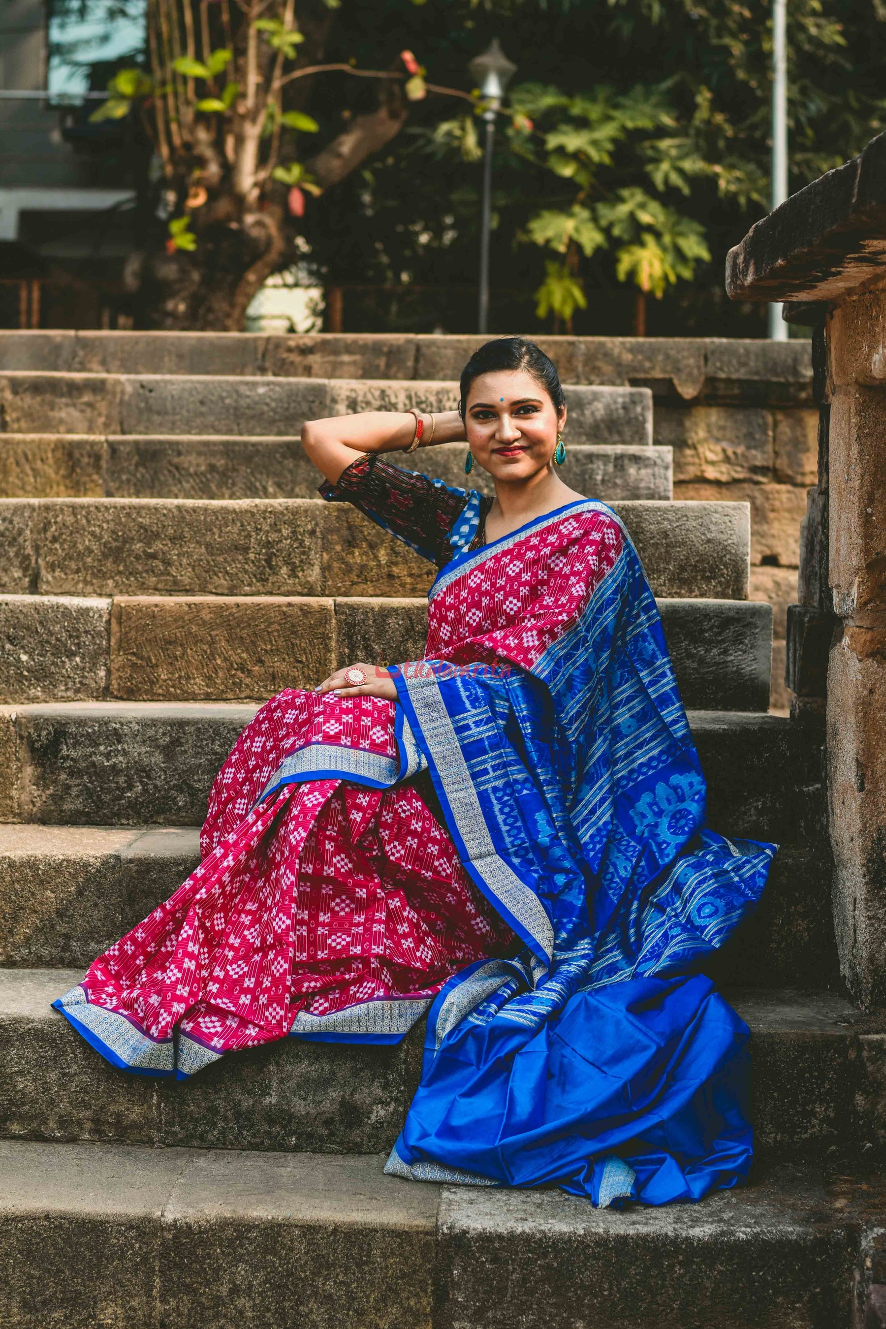 45 Kuthi Pink Pasapali Silk Saree