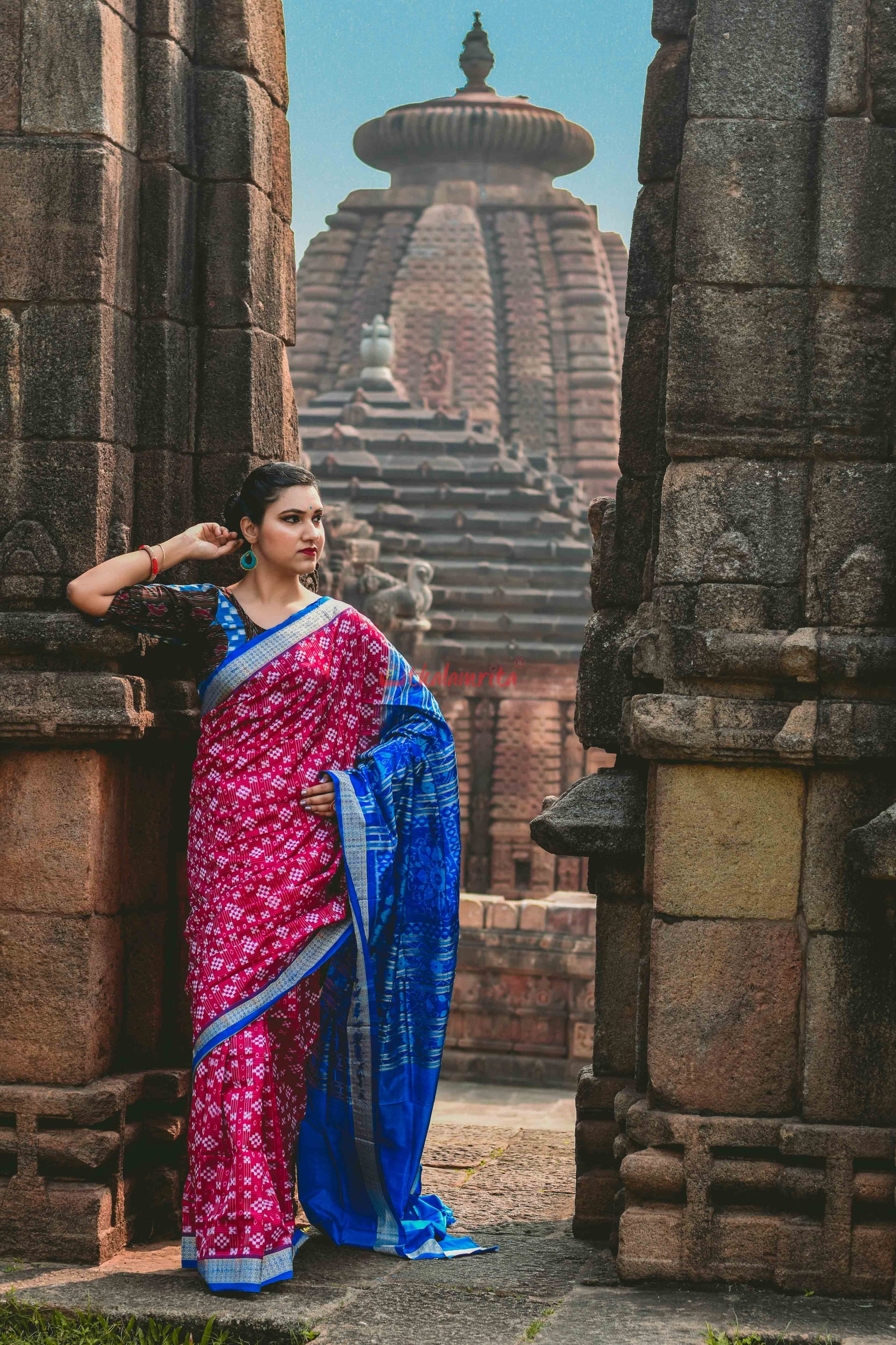 45 Kuthi Pink Pasapali Silk Saree