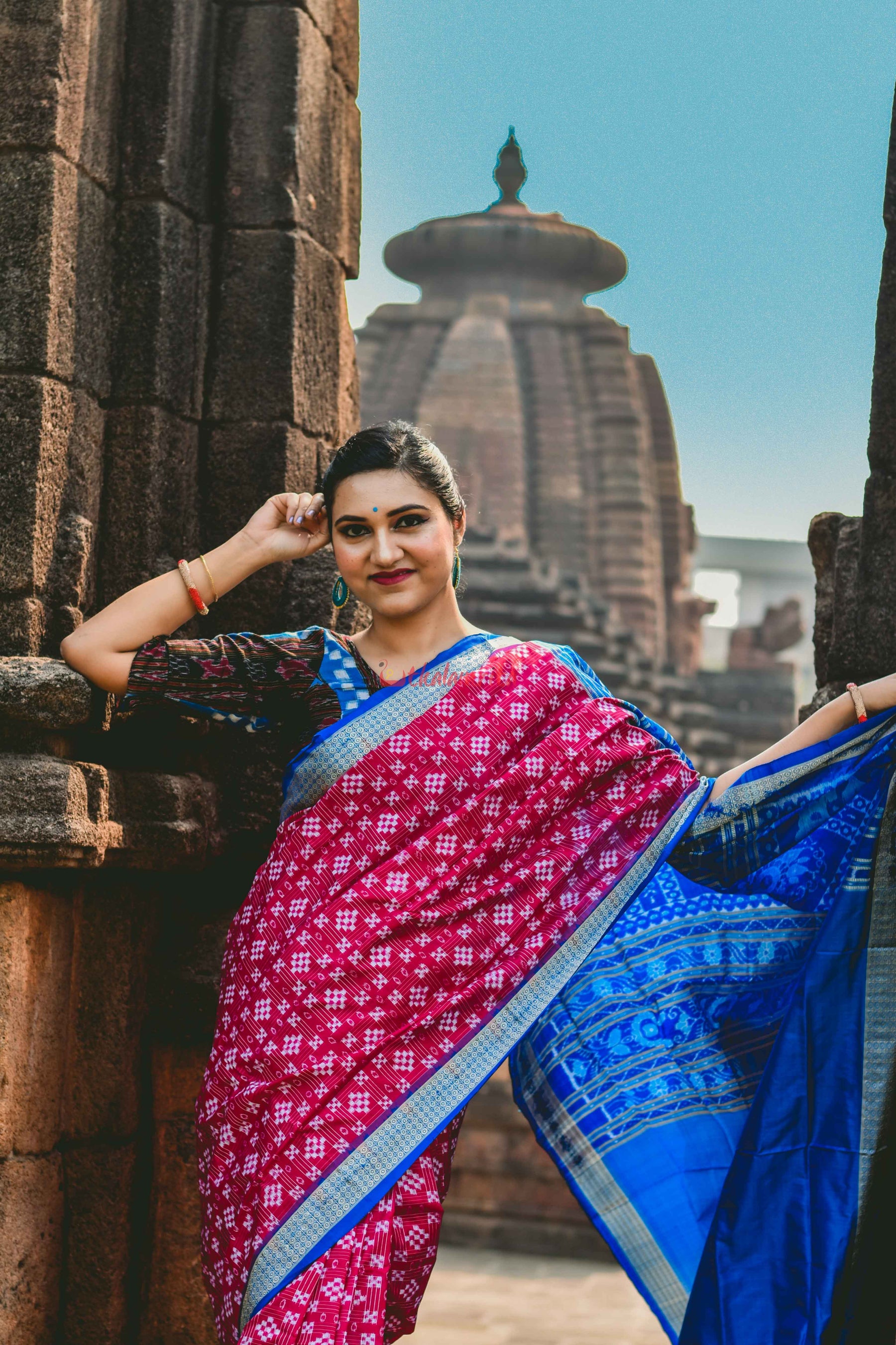 45 Kuthi Pink Pasapali Silk Saree