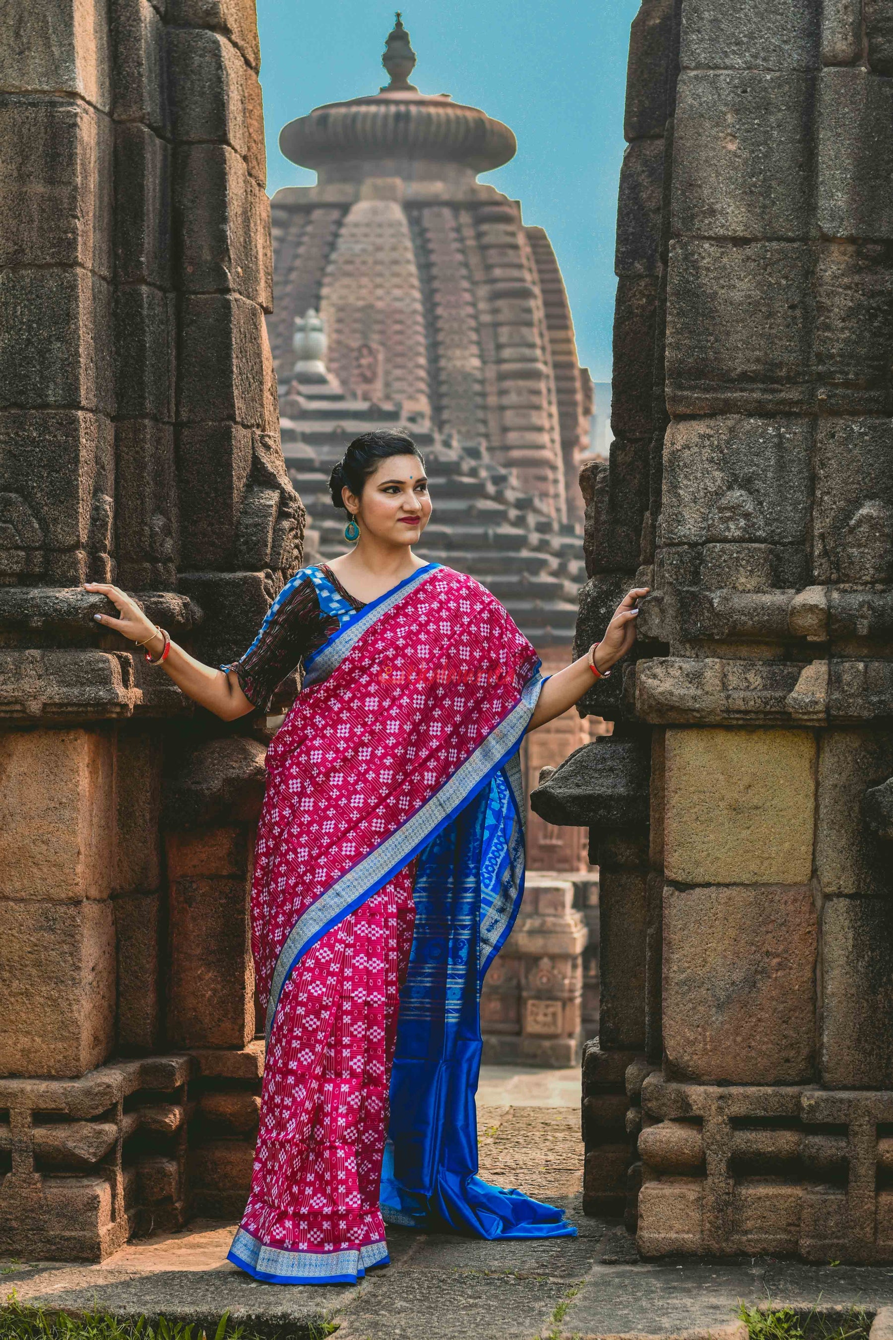 45 Kuthi Pink Pasapali Silk Saree