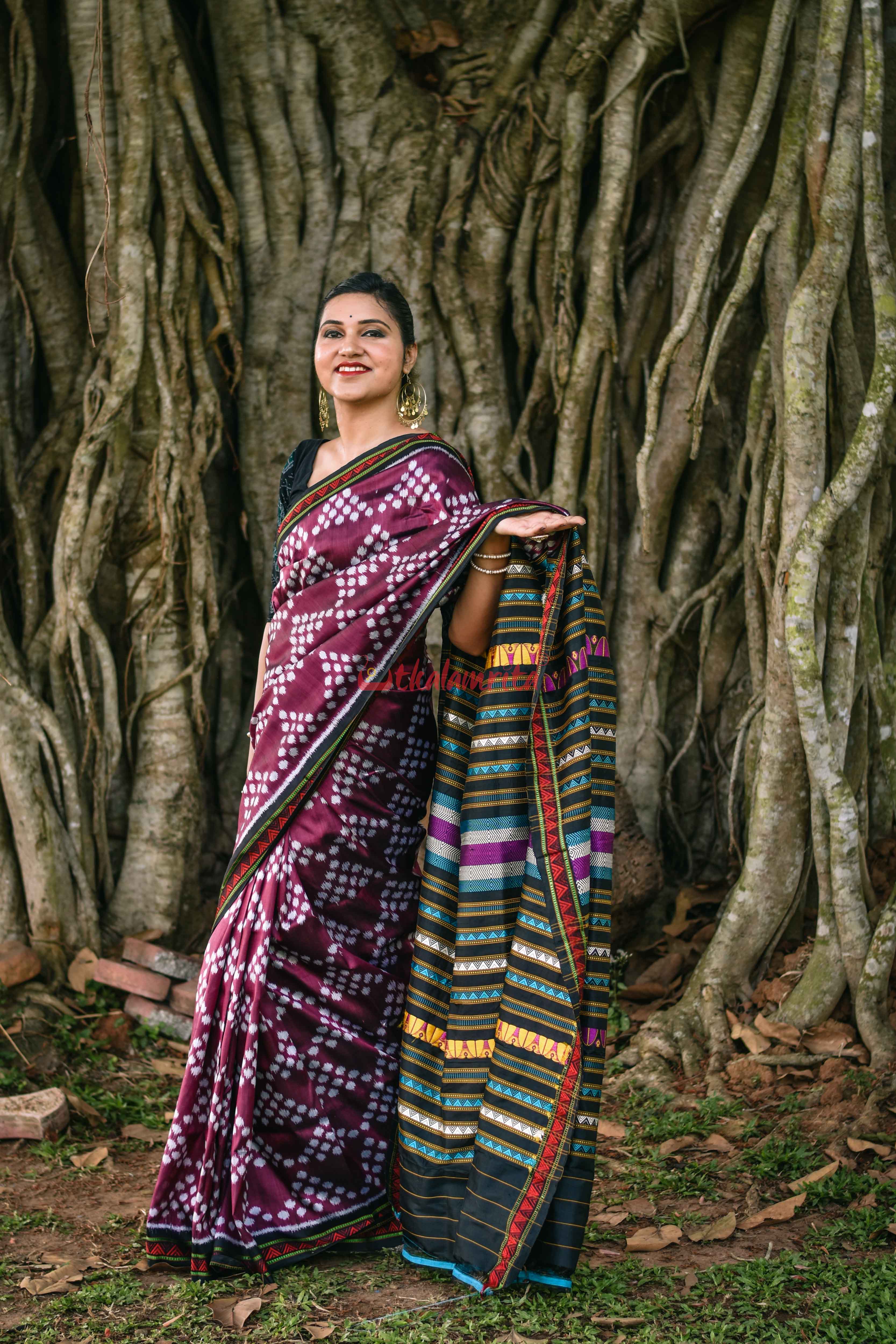 Jhoti Dongria Khandua Silk Saree