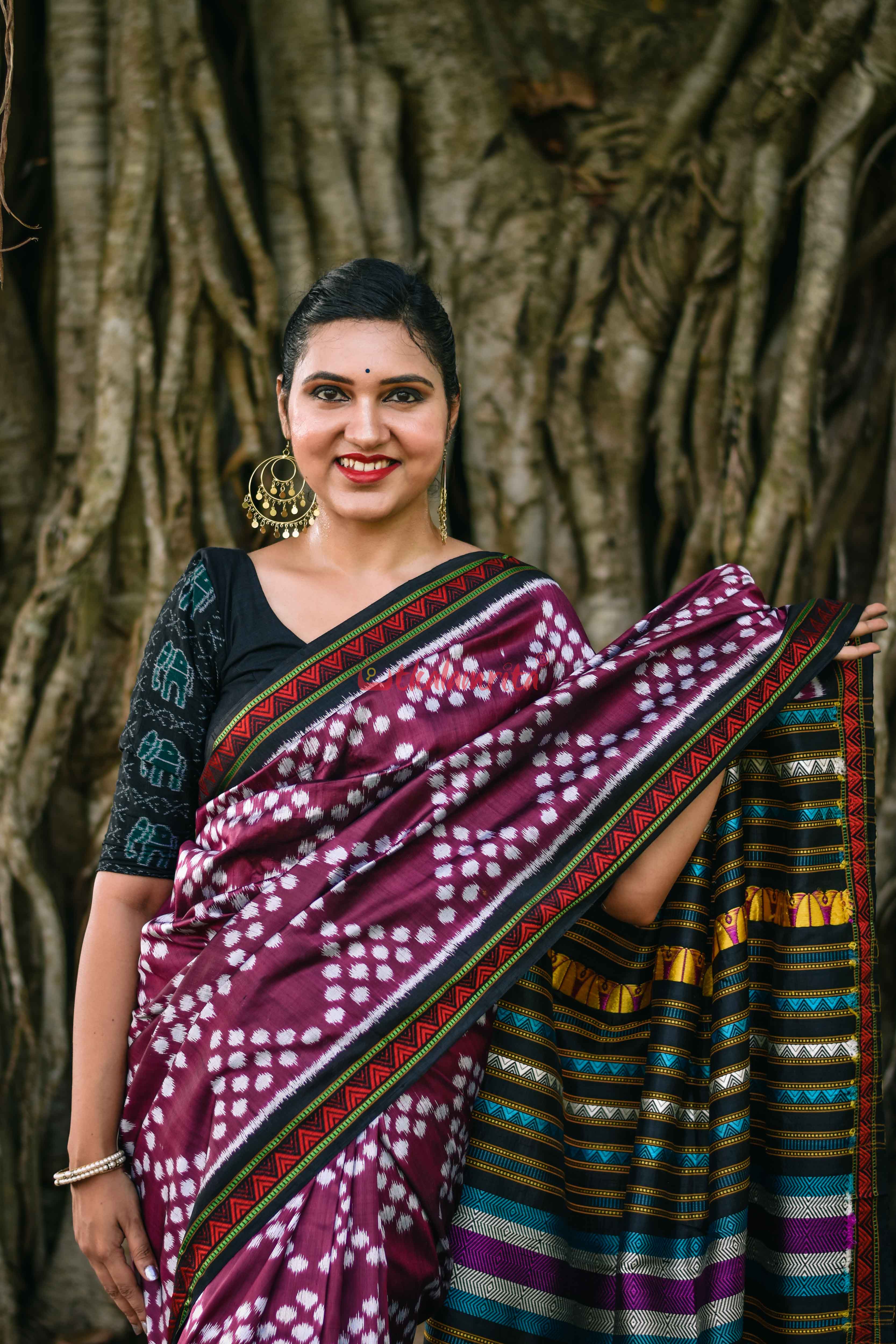 Jhoti Dongria Khandua Silk Saree