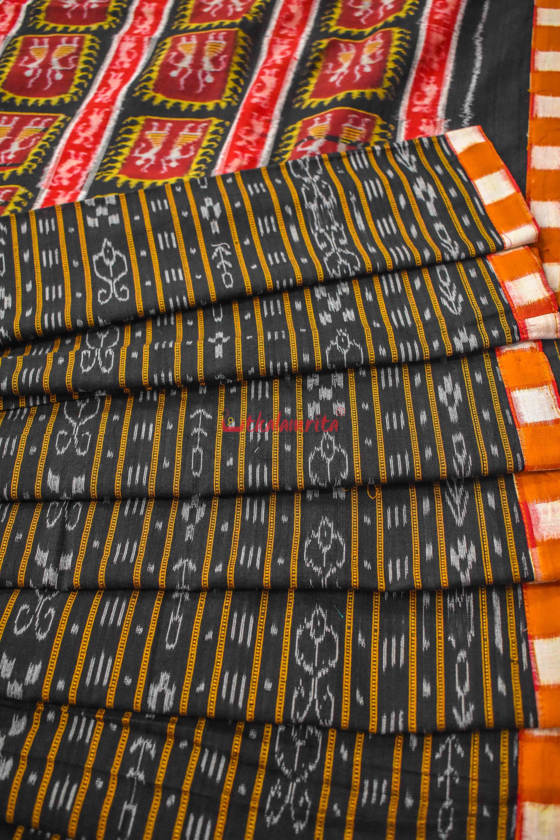 Tribal With Black Ikat Designer Saree