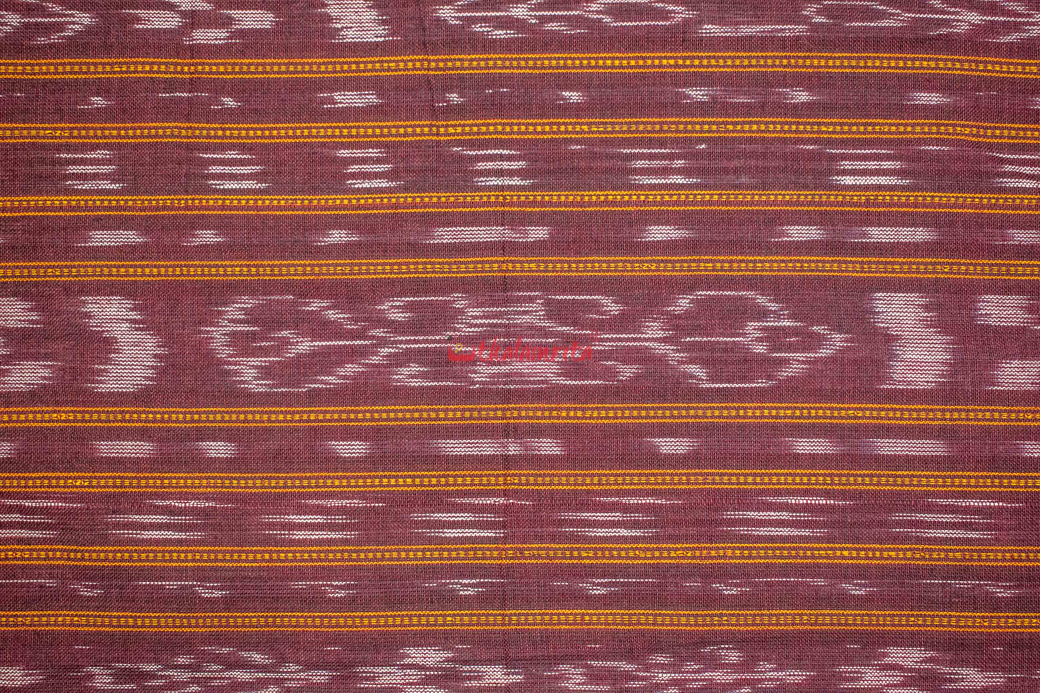 Maroon Grey Ikat Dress Set