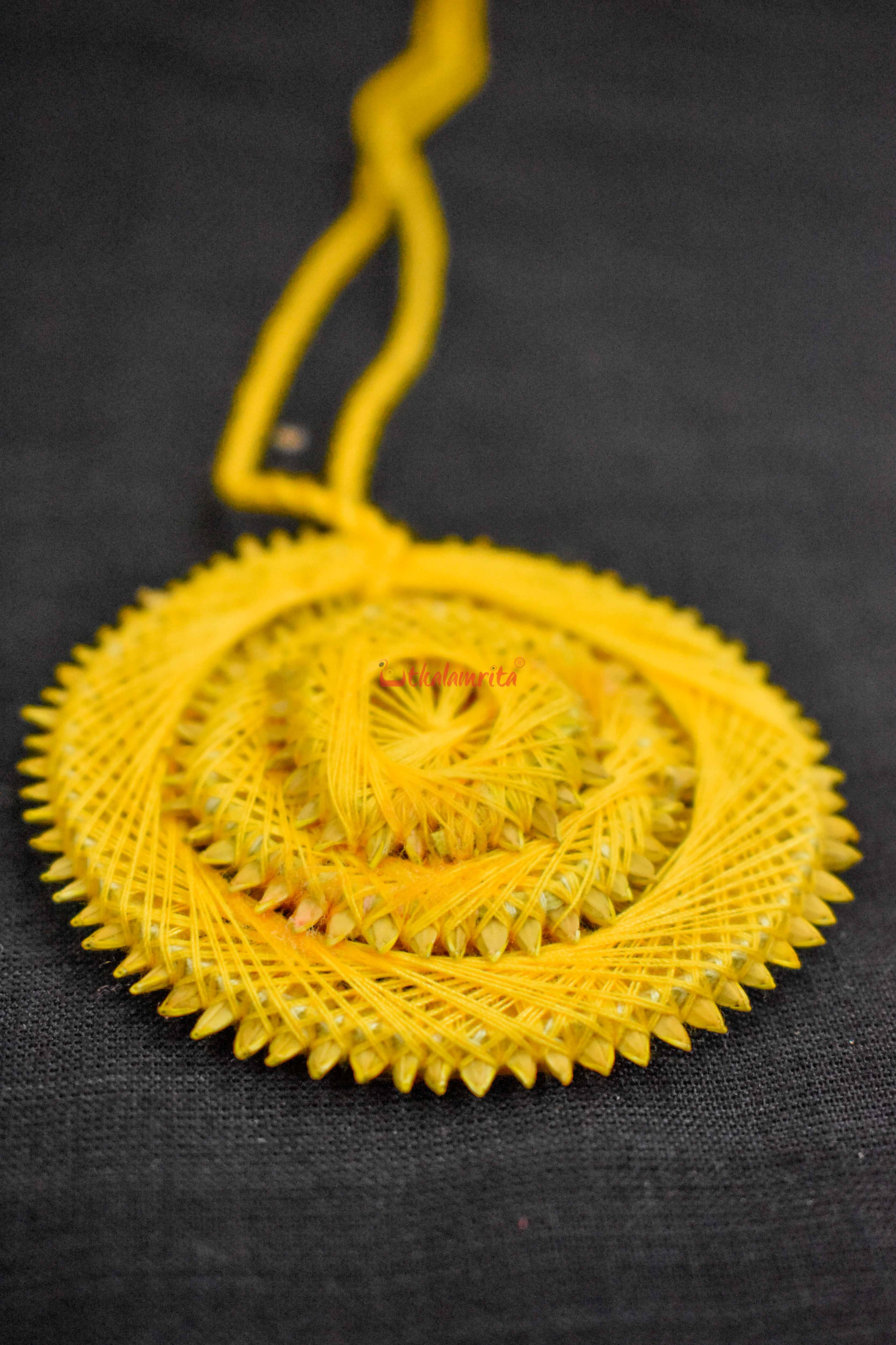 Yellow Round Paddy Locket