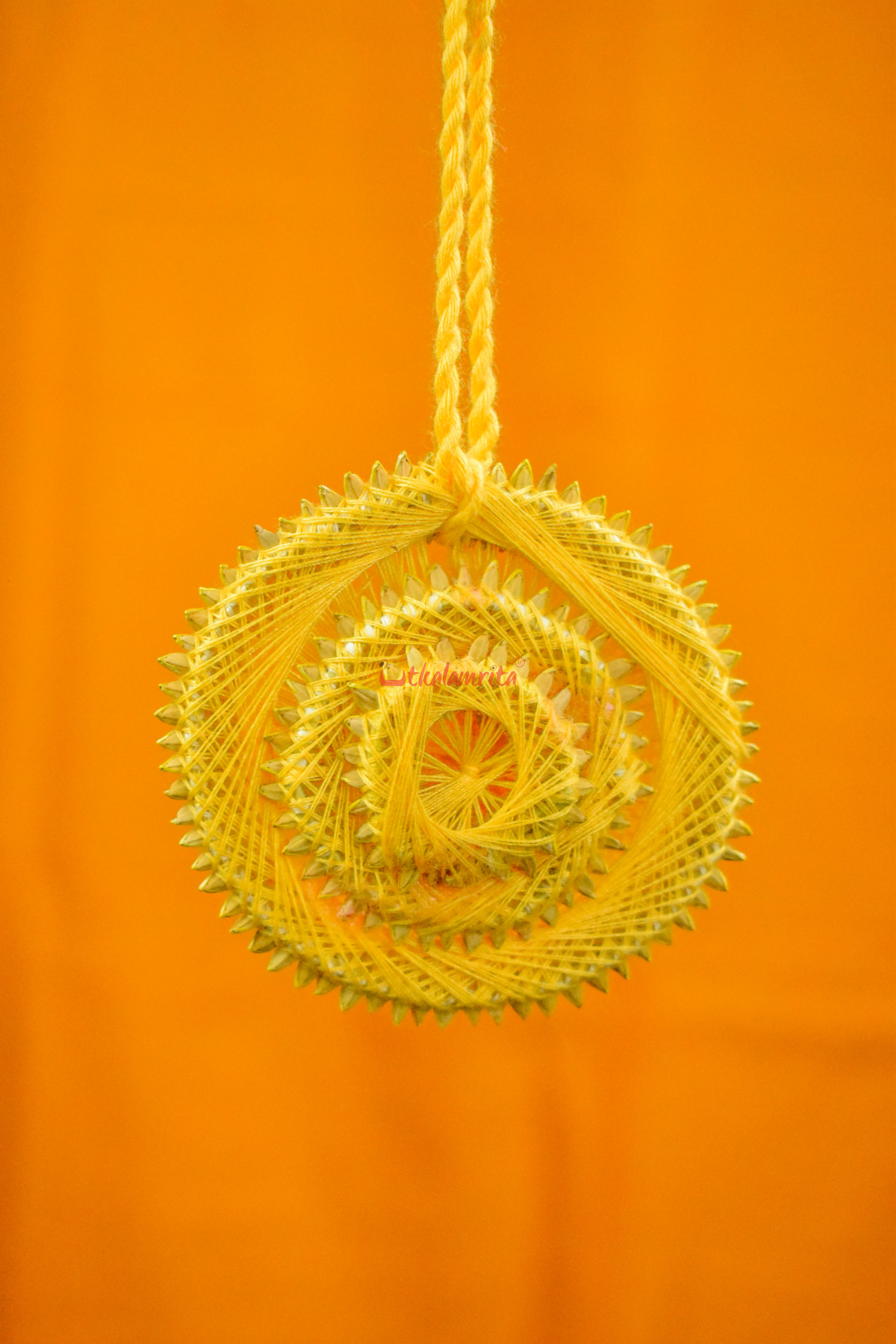 Yellow Round Paddy Locket
