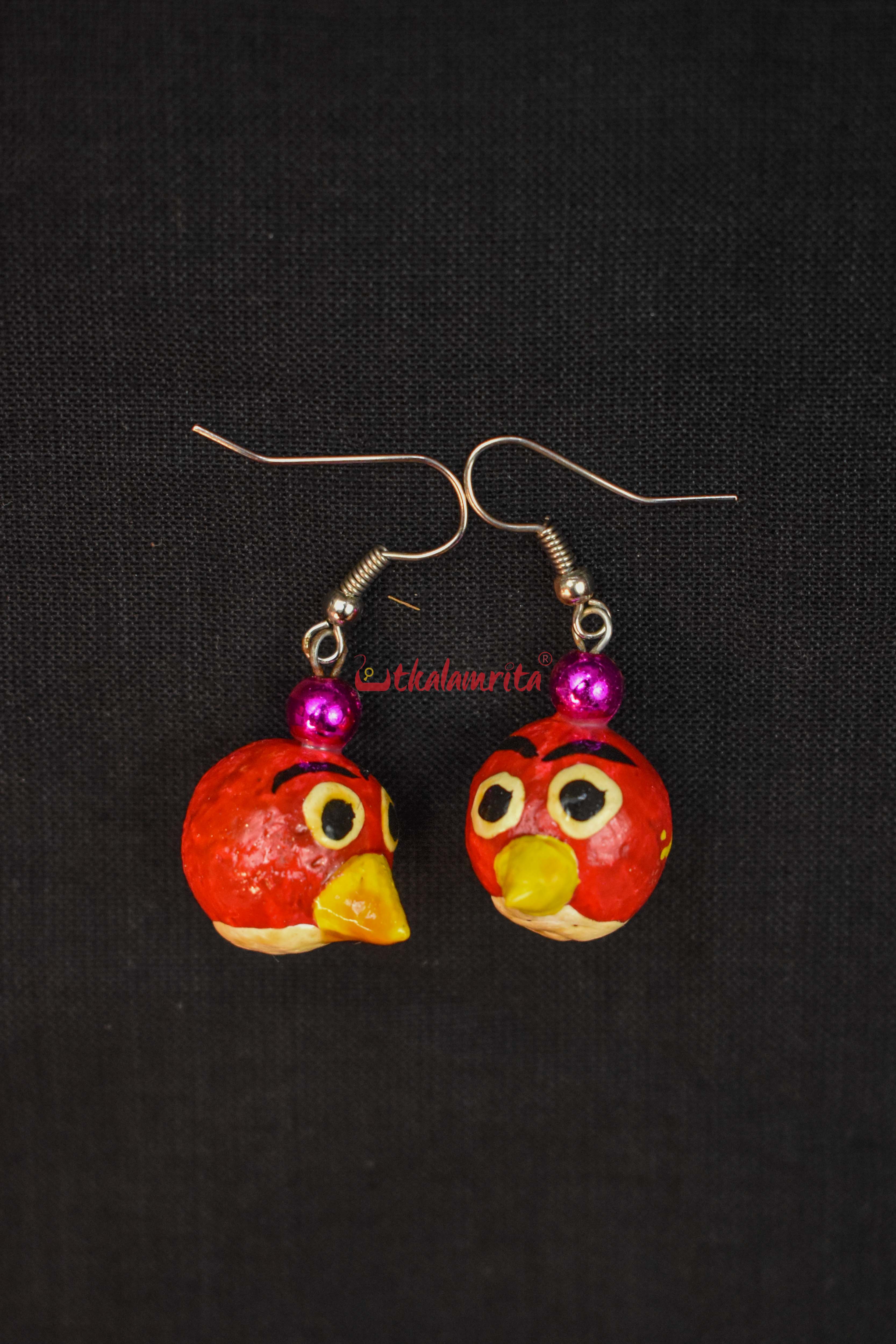 Angry Bird Round Earring