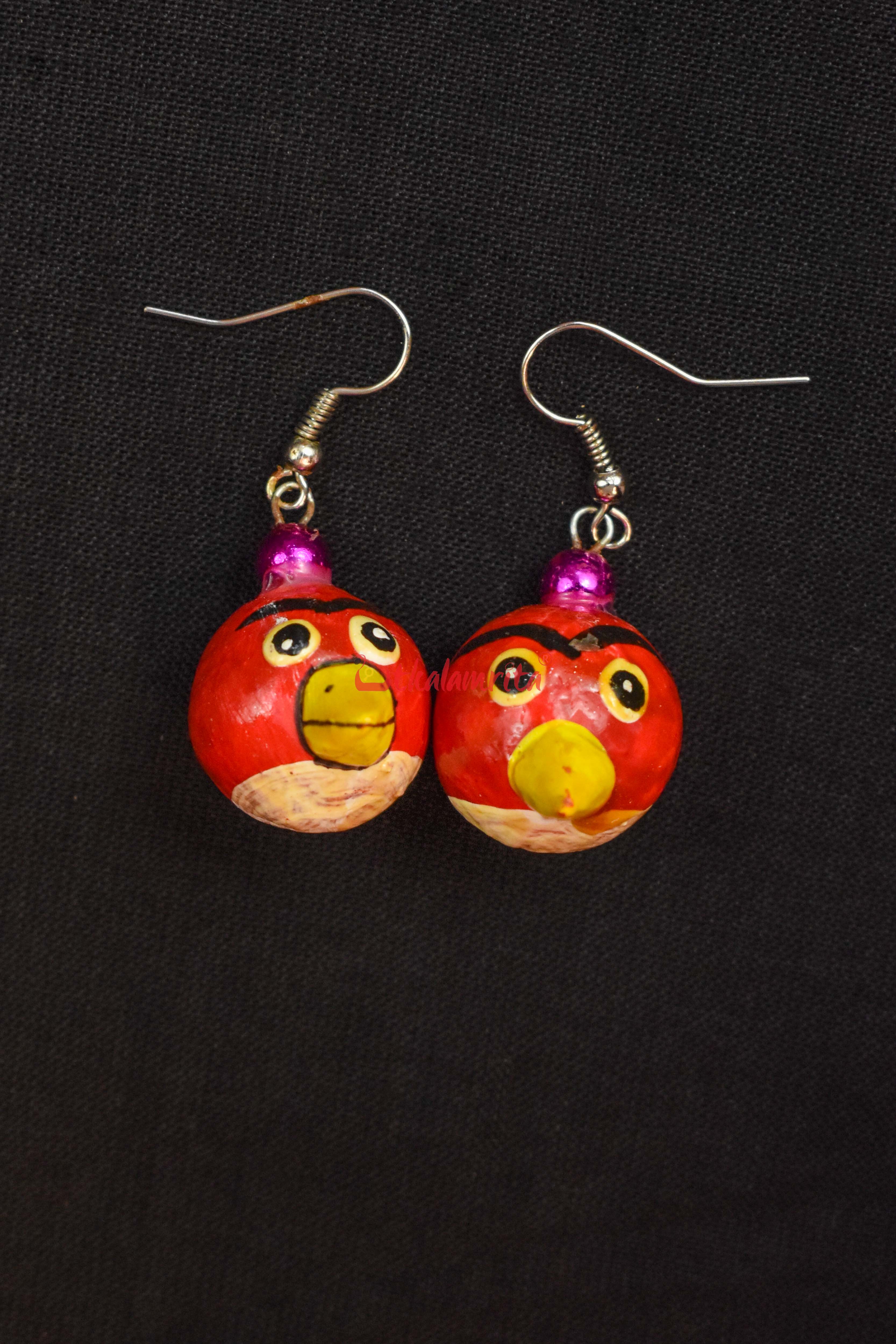 Angry Bird Round Earring