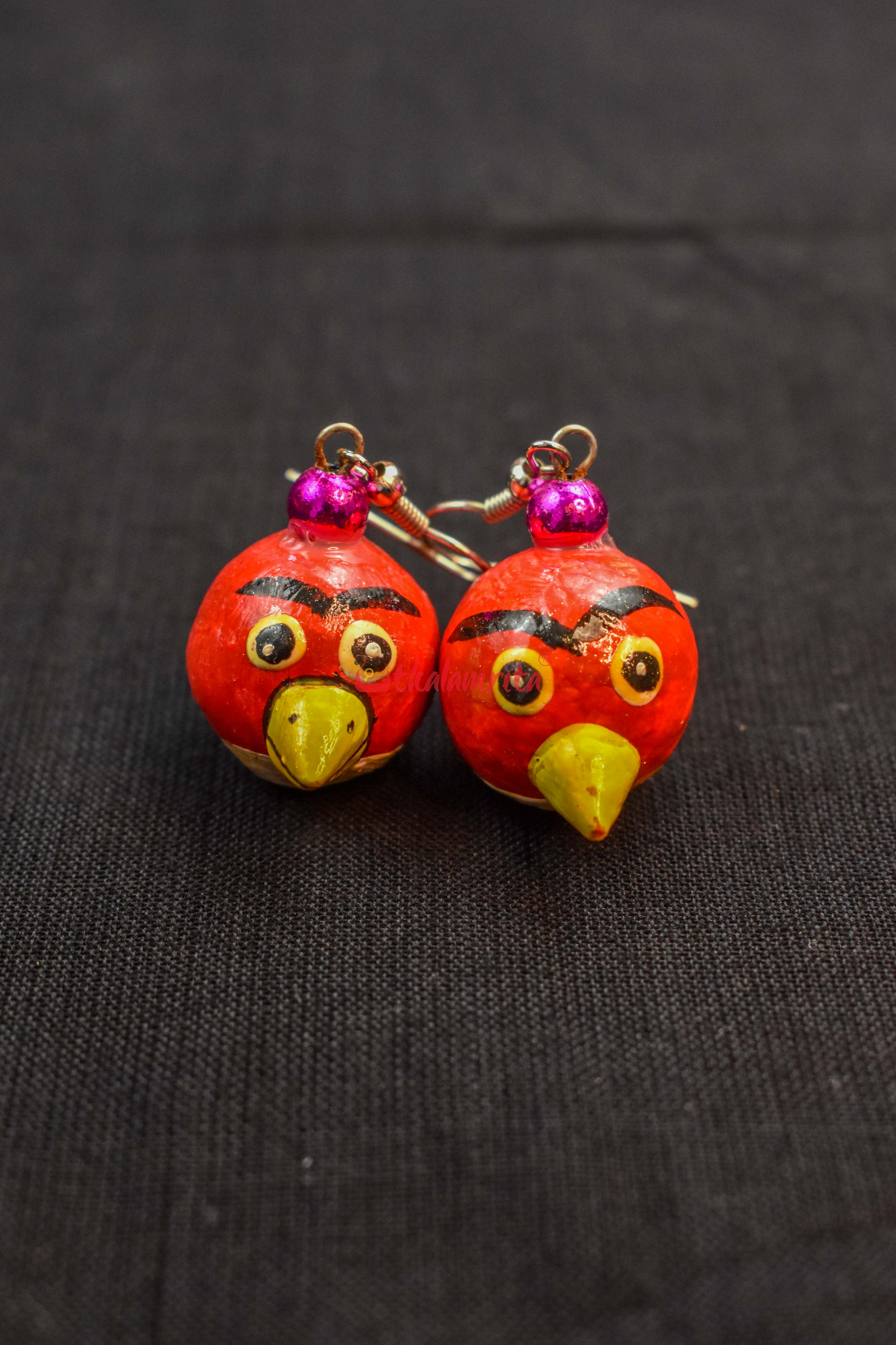 Angry Bird Round Earring