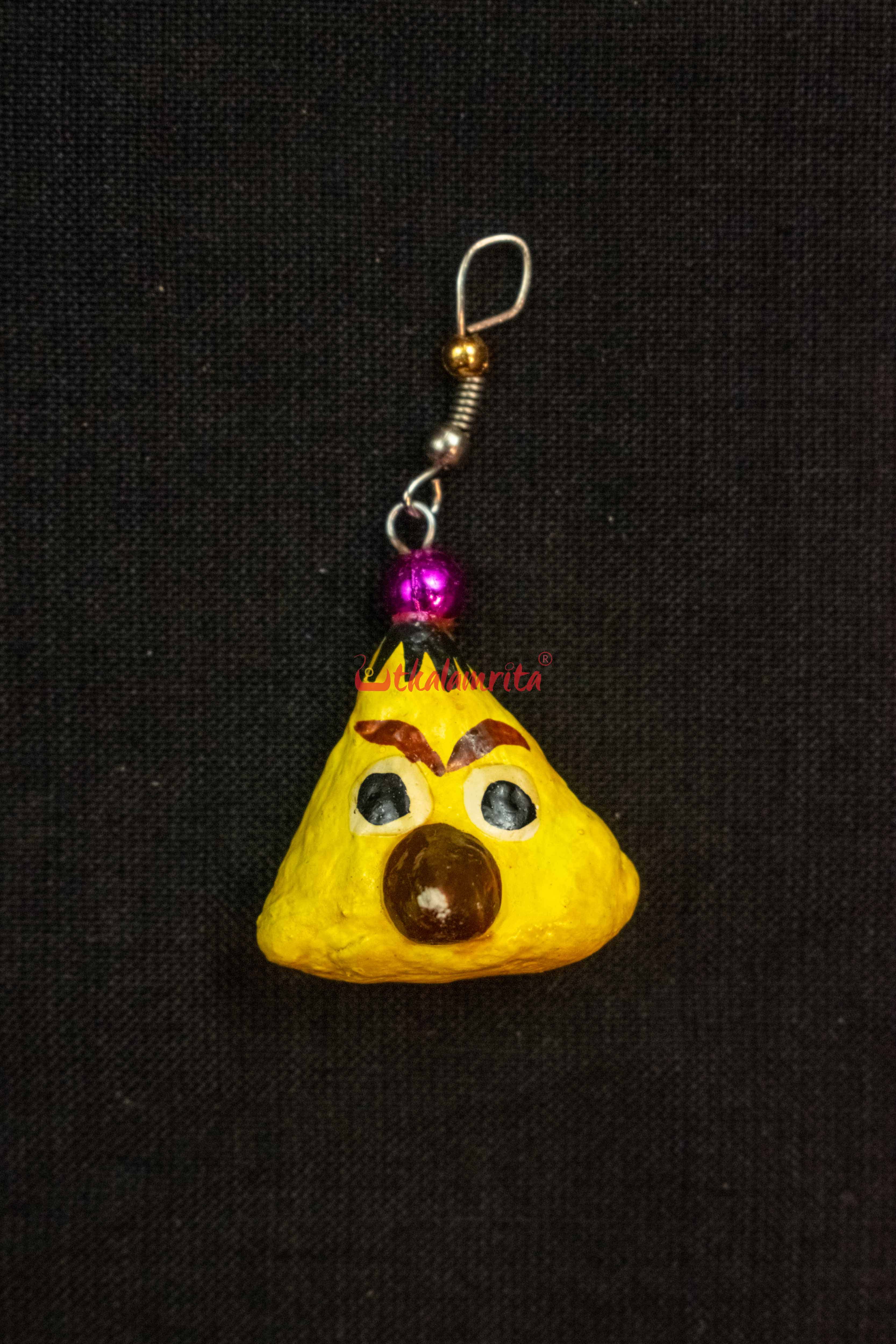 Yellow Angry Bird Triangle Pendant
