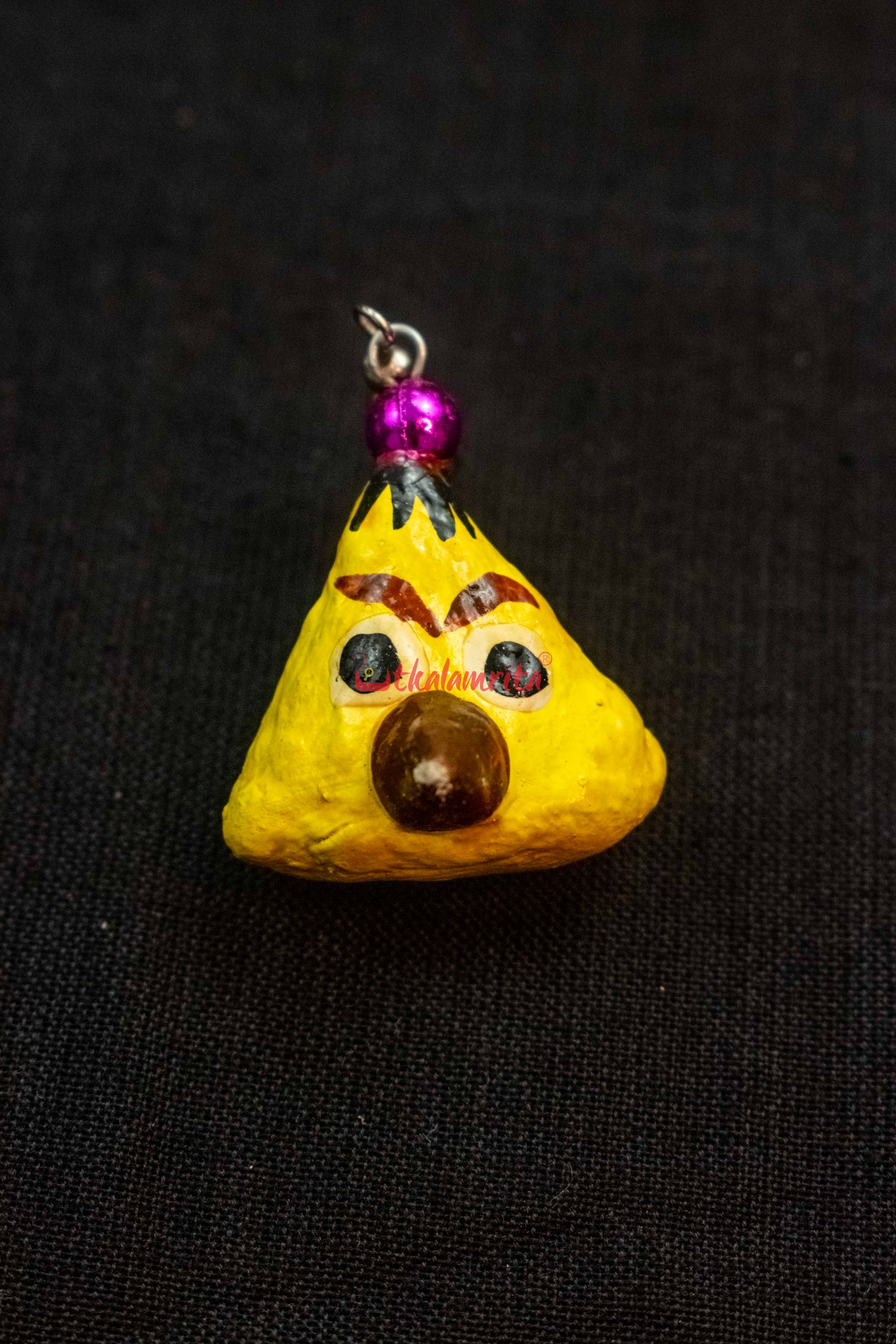 Yellow Angry Bird Triangle Pendant