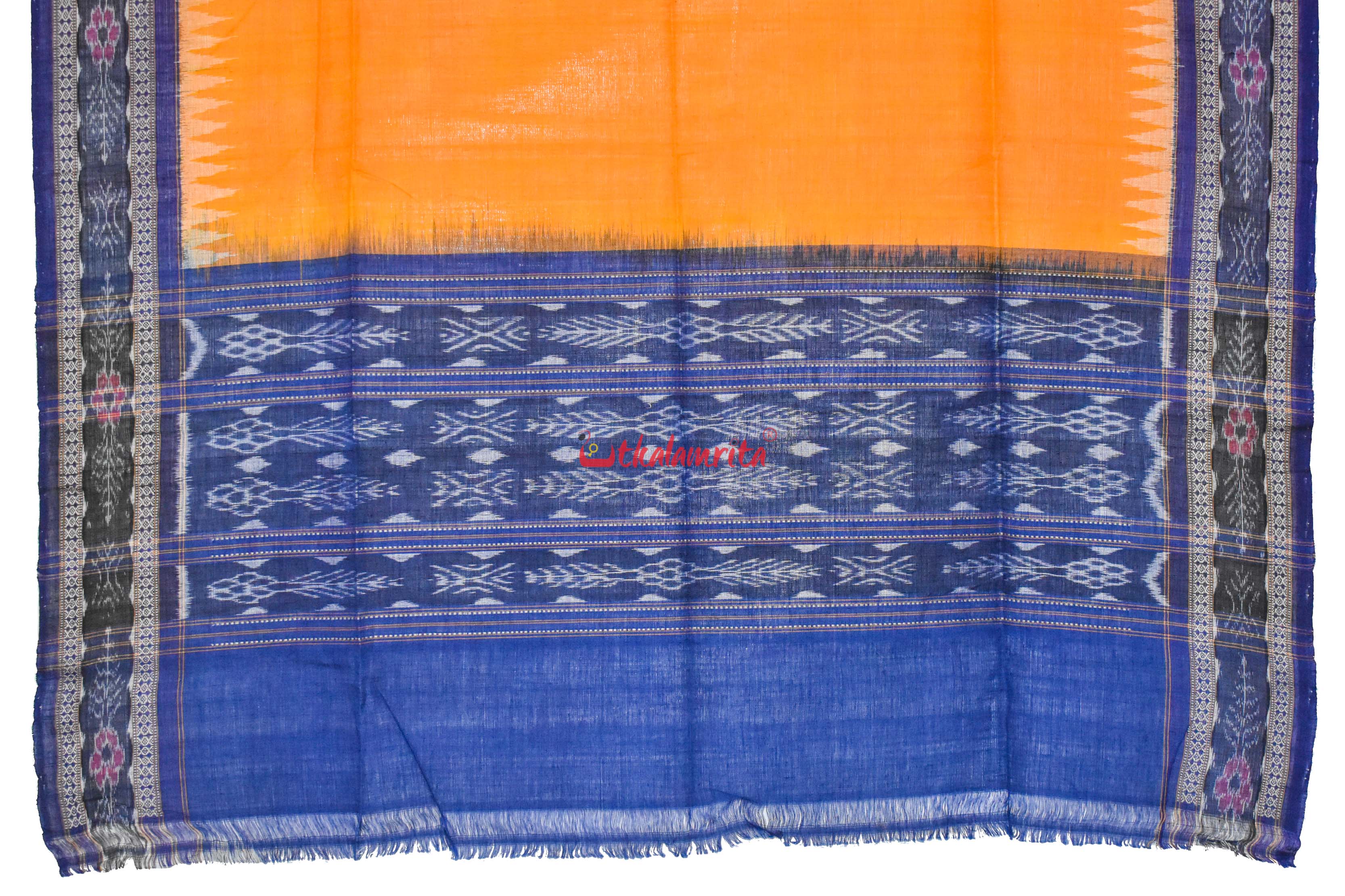 Apricot Blue Bandha (Dupatta)