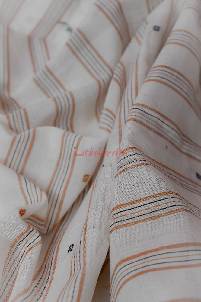 Bomkai White with Stripes (Fabric)