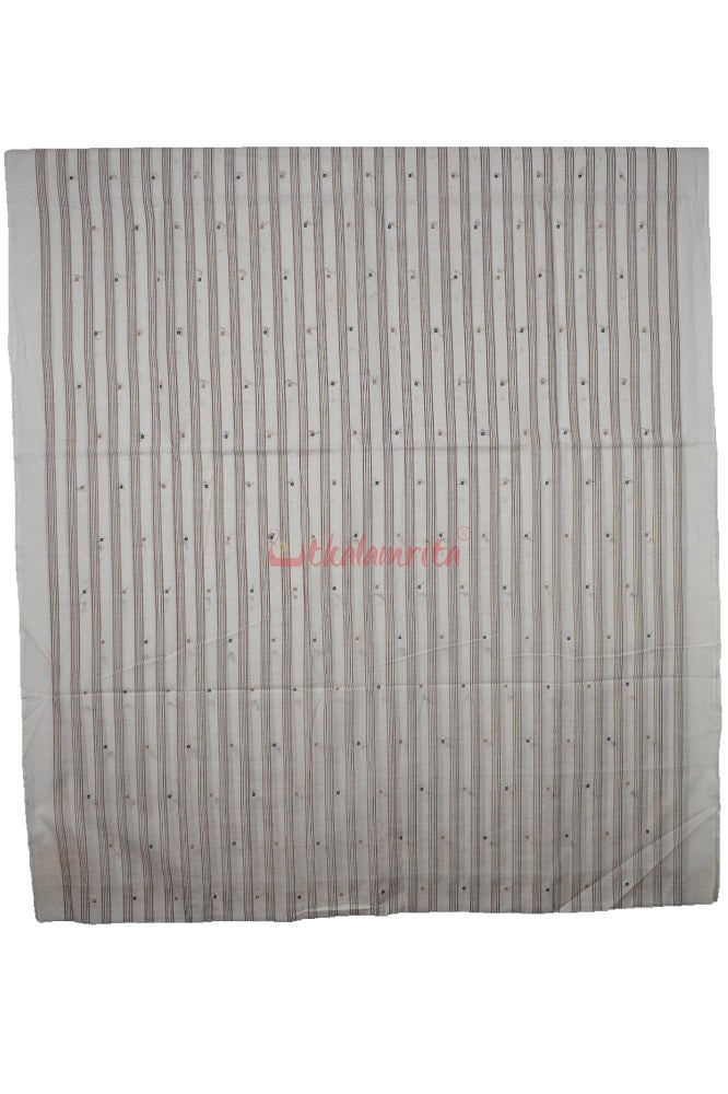 Bomkai White with Stripes (Fabric)