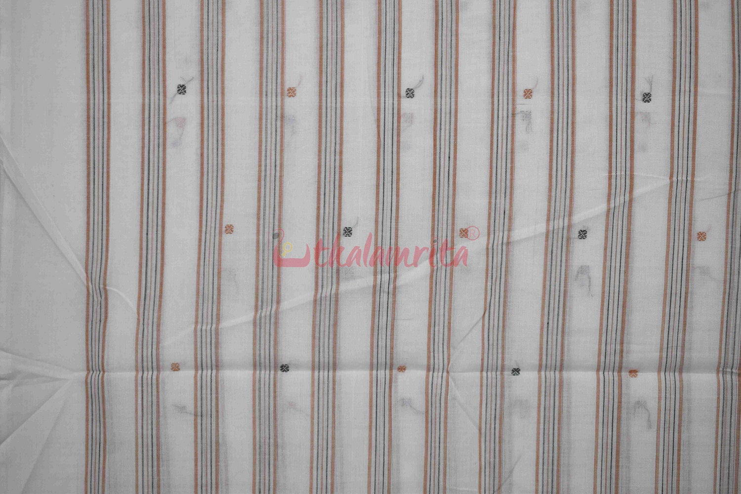 Bomkai White with Stripes (Fabric)