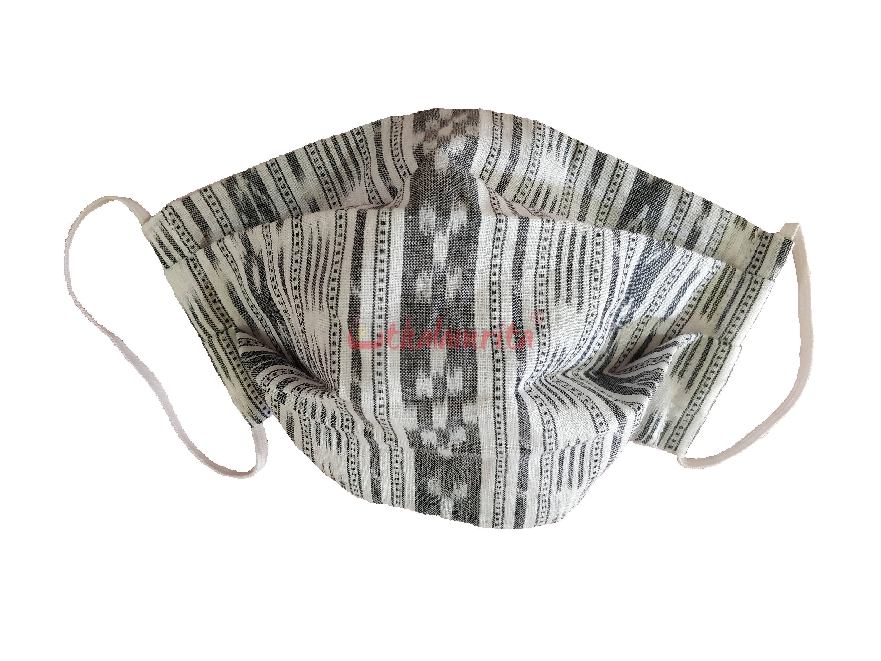 White Ikat 2-Layer Mask
