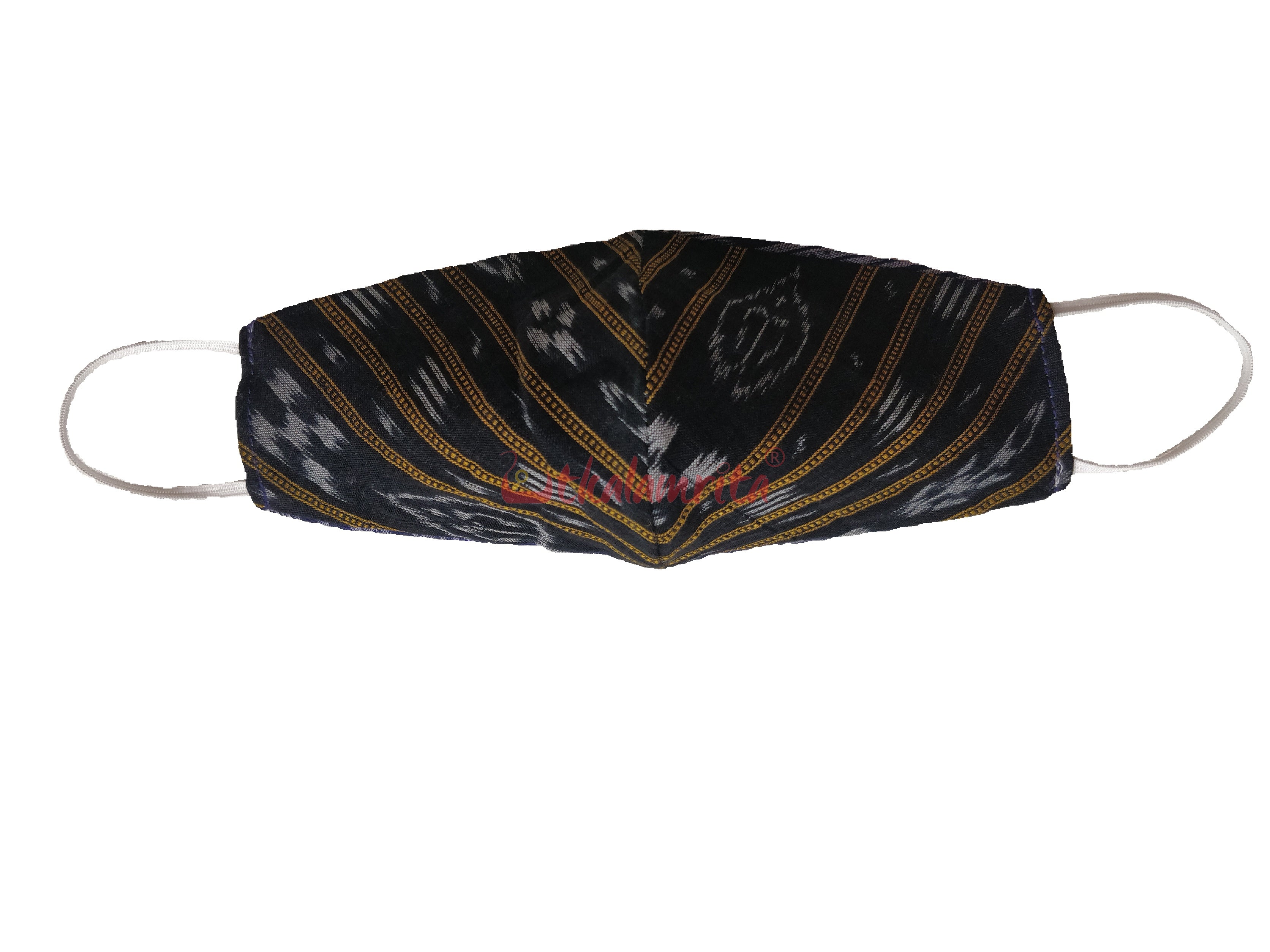 Blue & Black Ikat Mask
