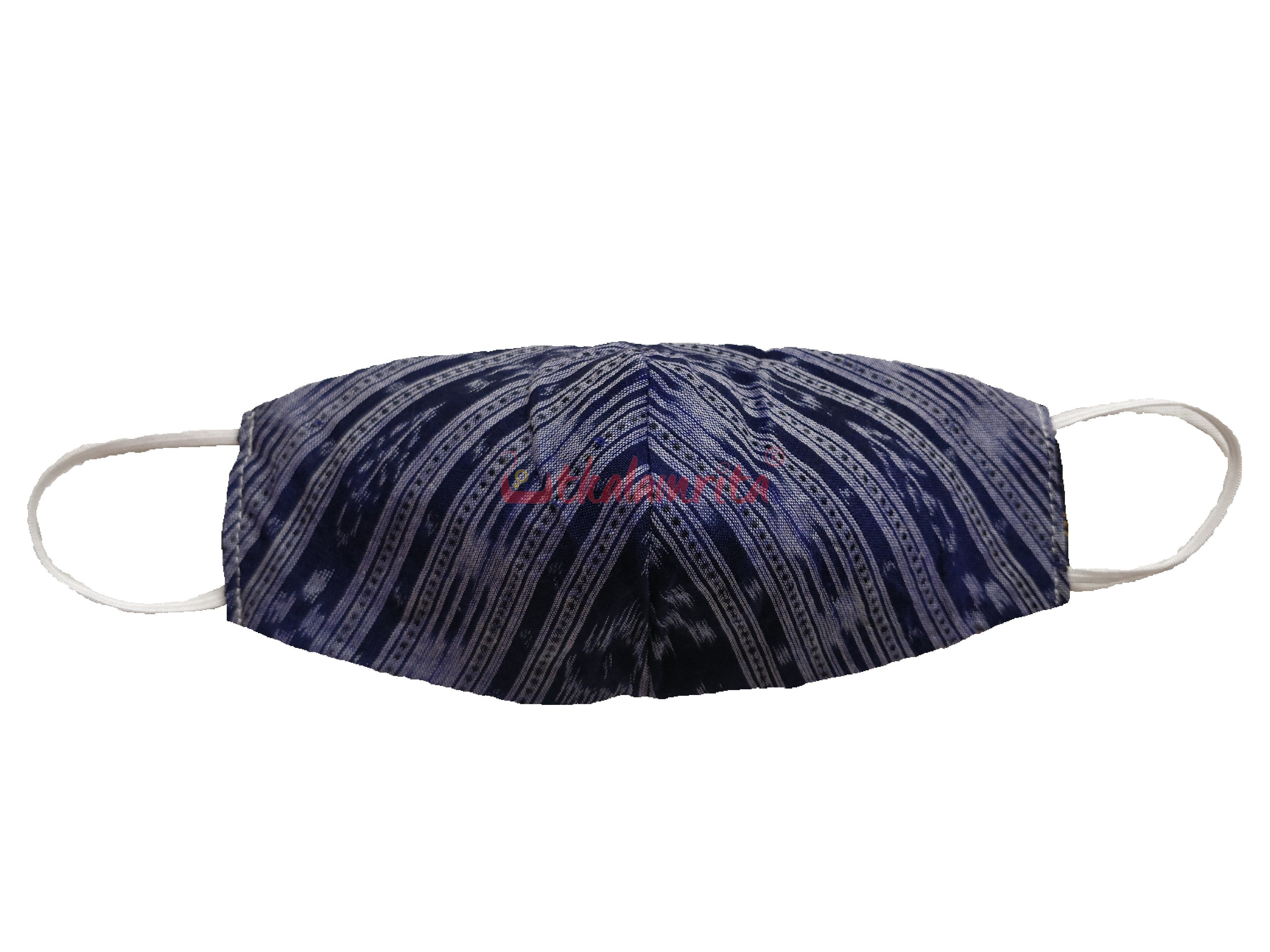 Blue & Black Ikat Mask