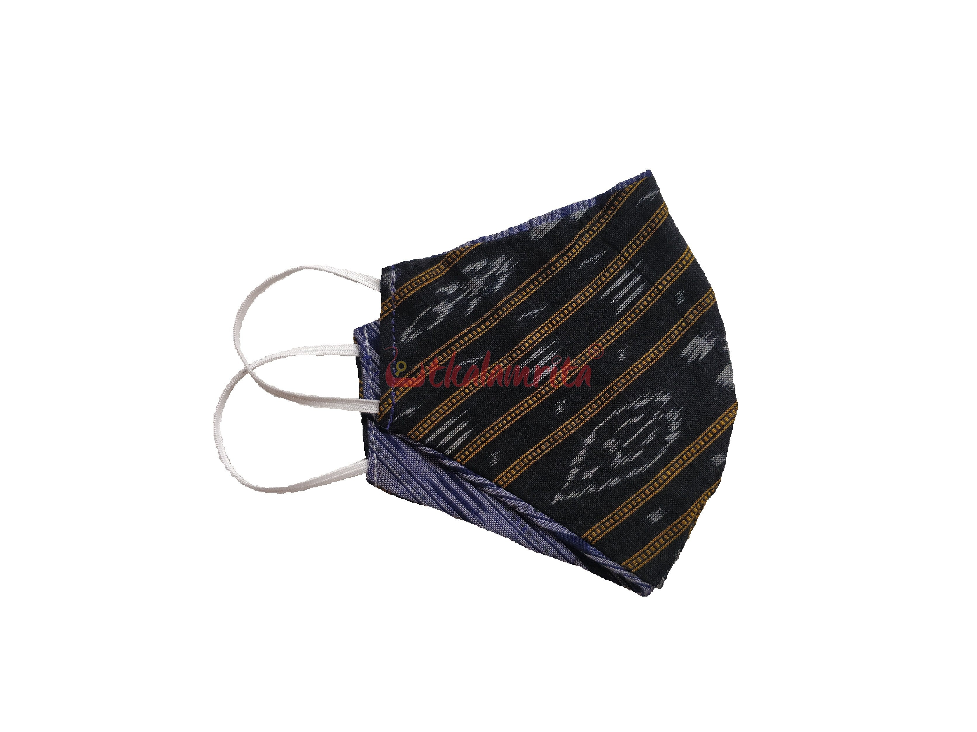 Blue & Black Ikat Mask