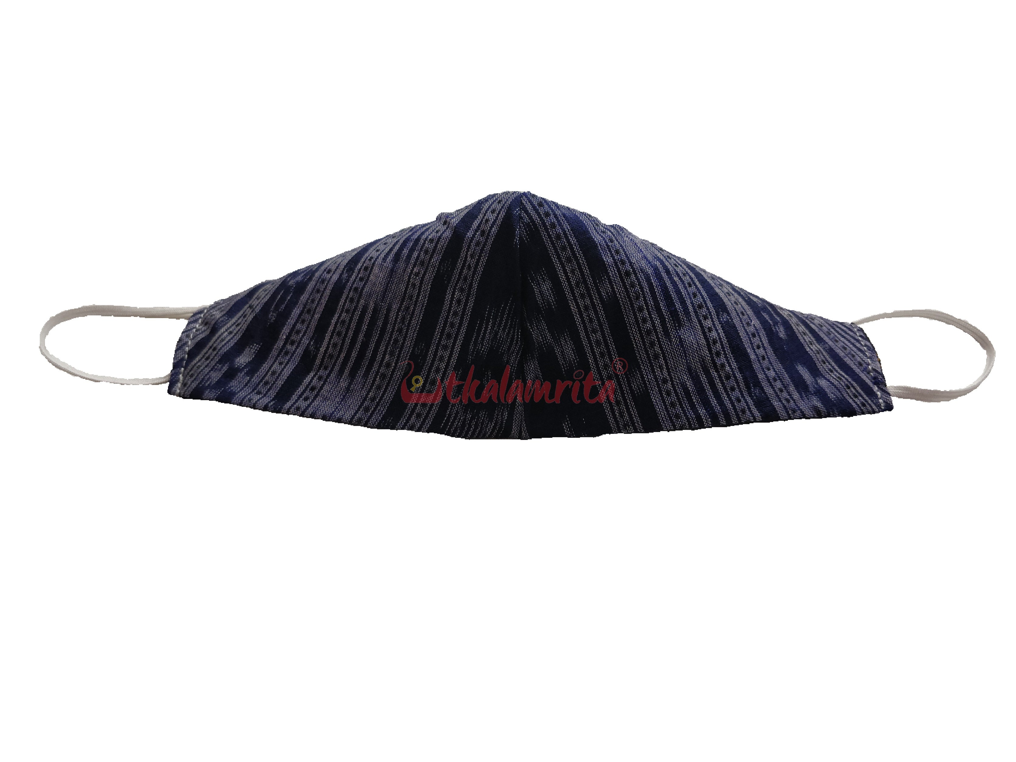 Blue & Black Ikat Mask