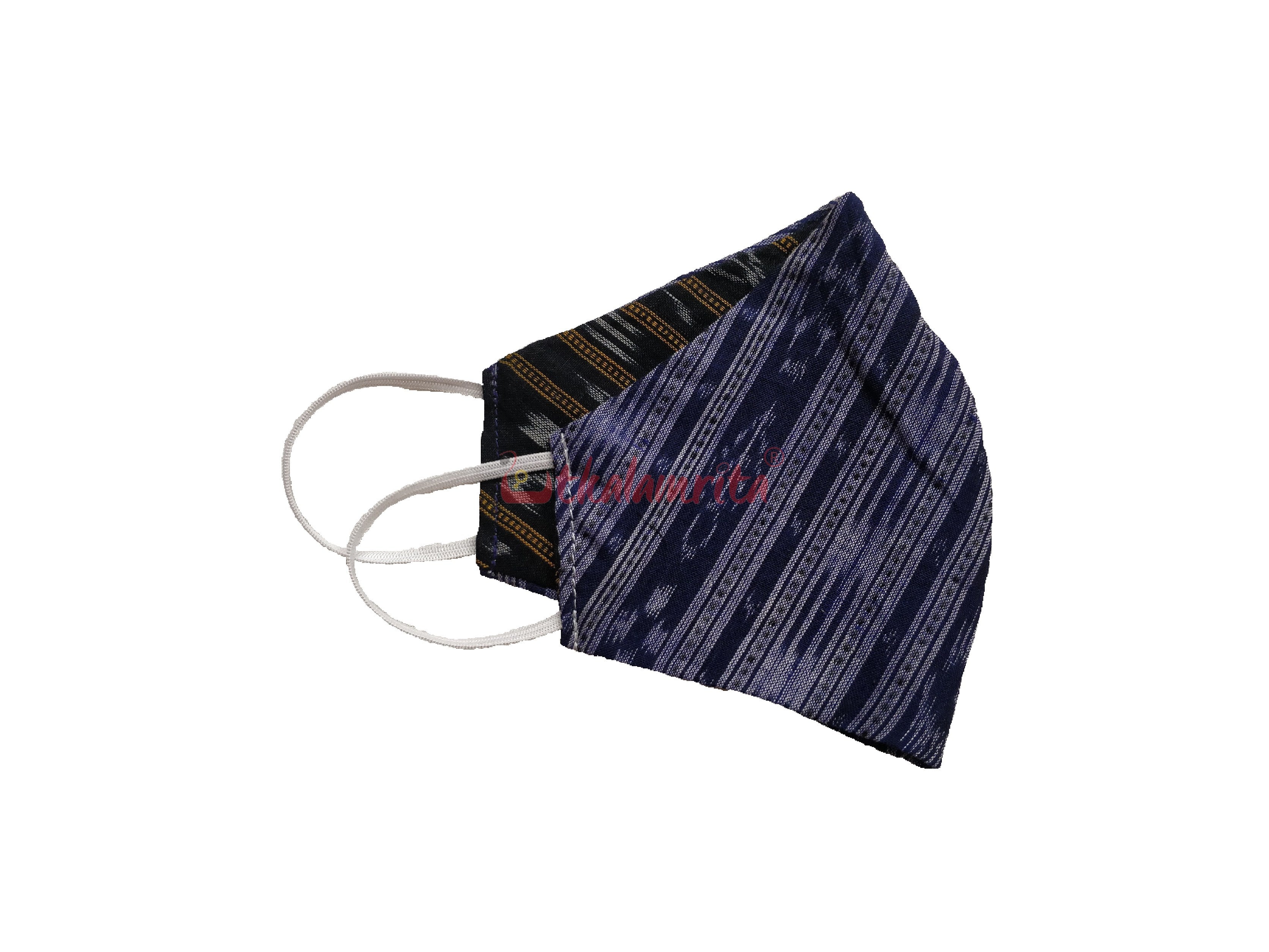 Blue & Black Ikat Mask