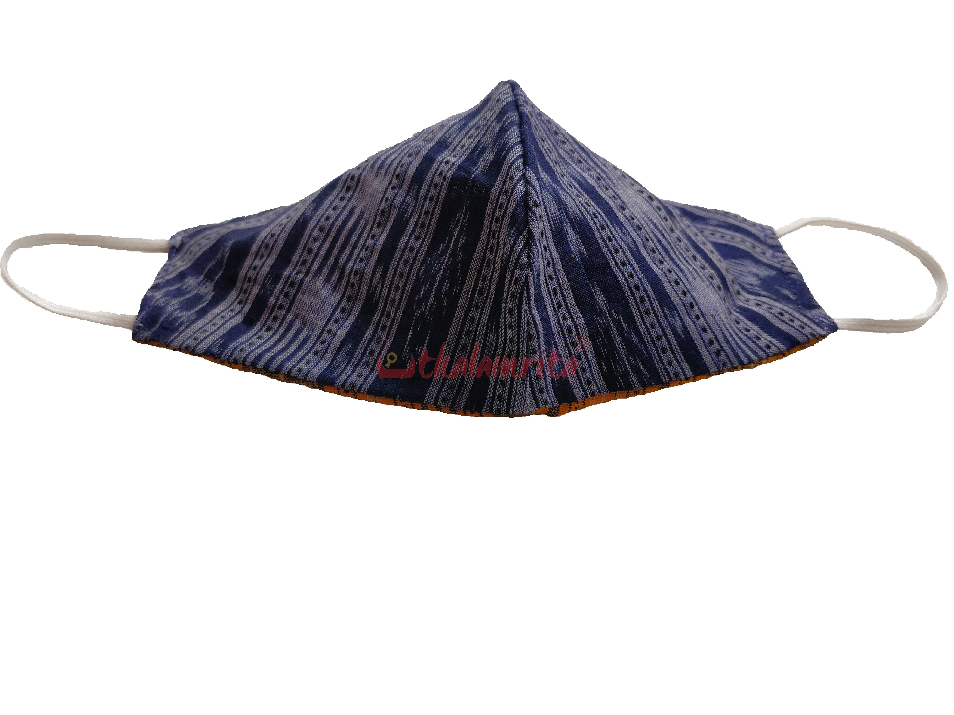 Yellow and Blue Ikat Mask