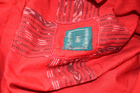 Red Ikat Designer Saree
