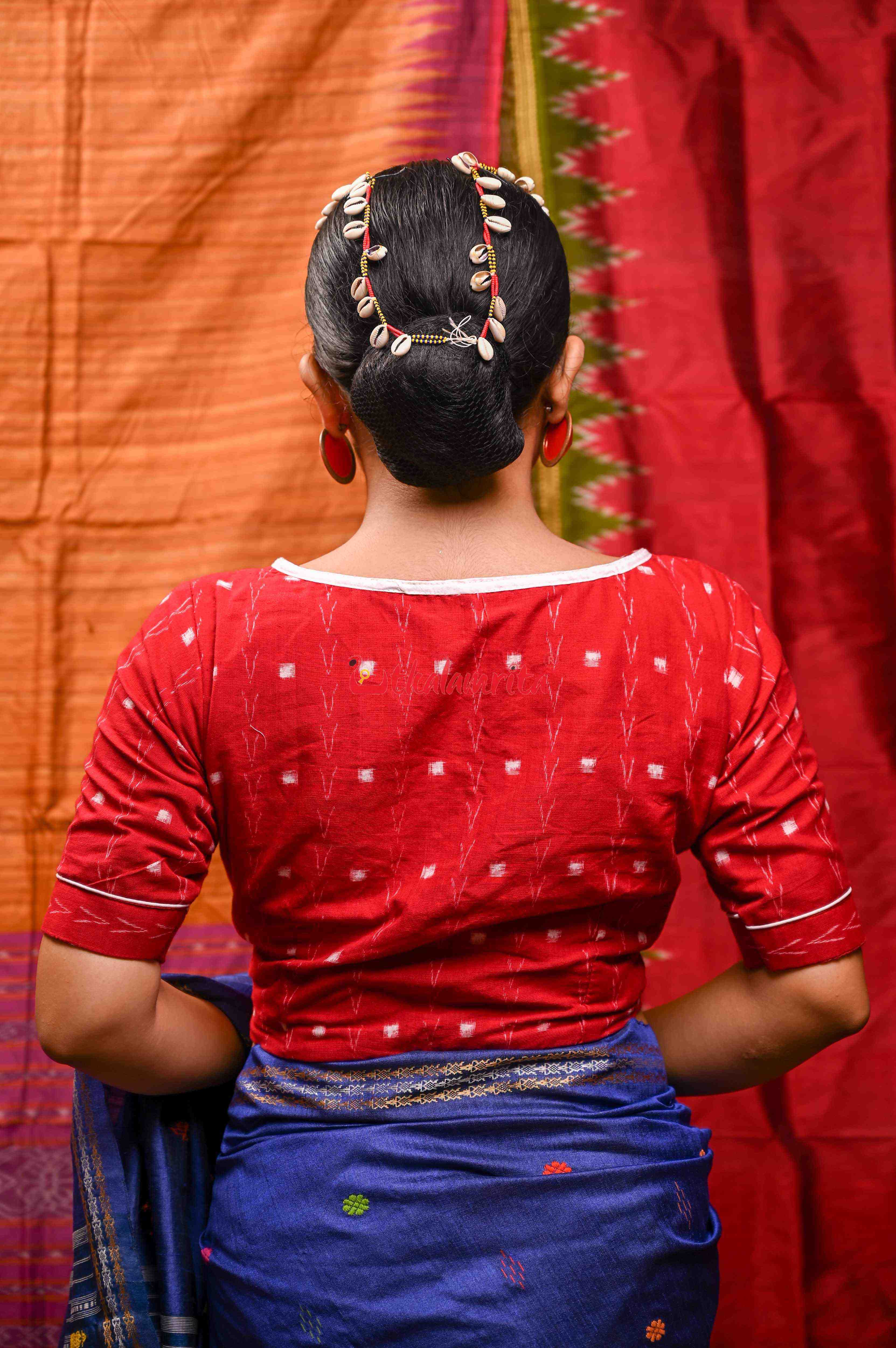 Red Tipa Dhanpatri Pasapali (Blouse)