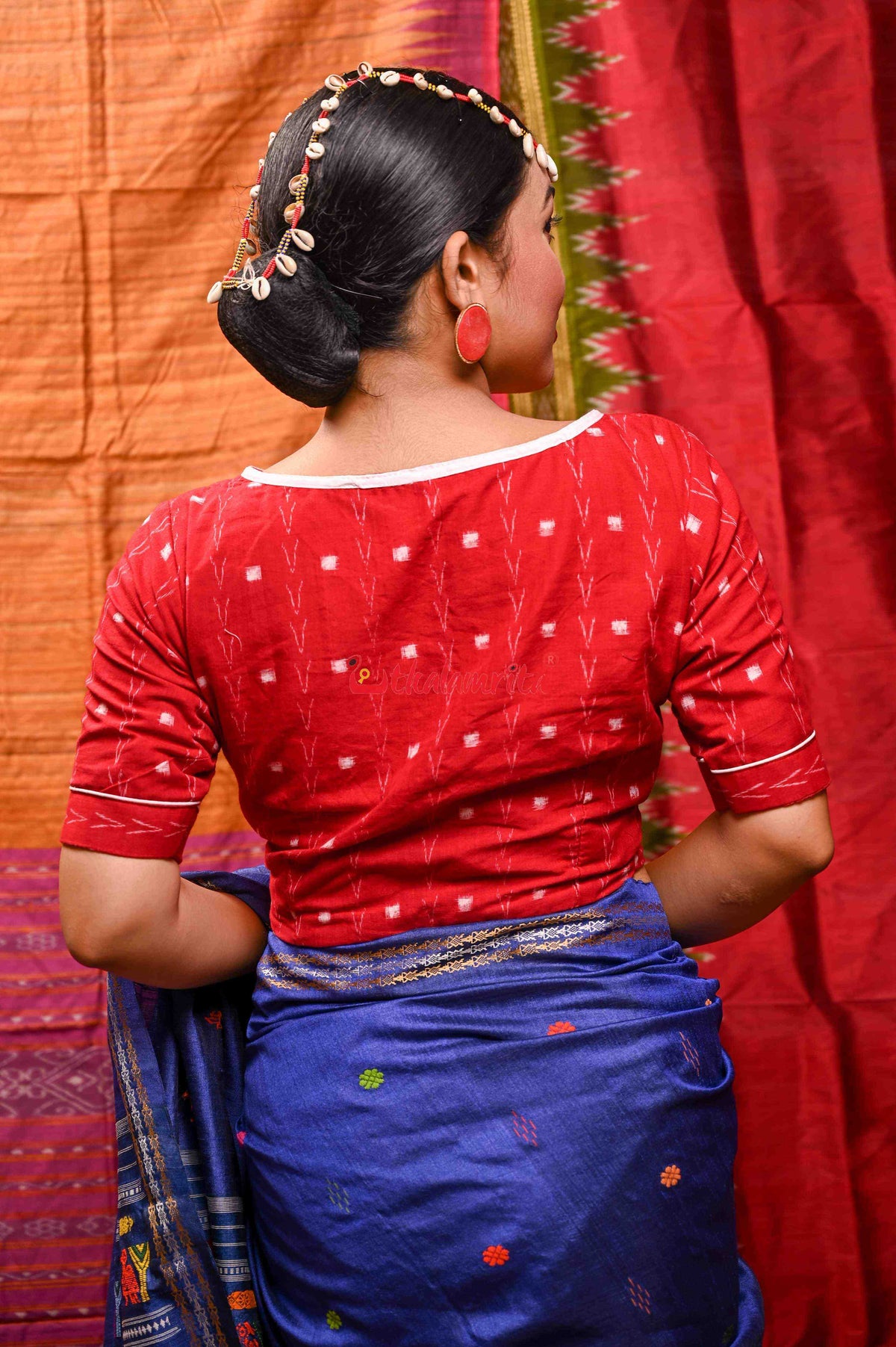 Red Tipa Dhanpatri Pasapali (Blouse)