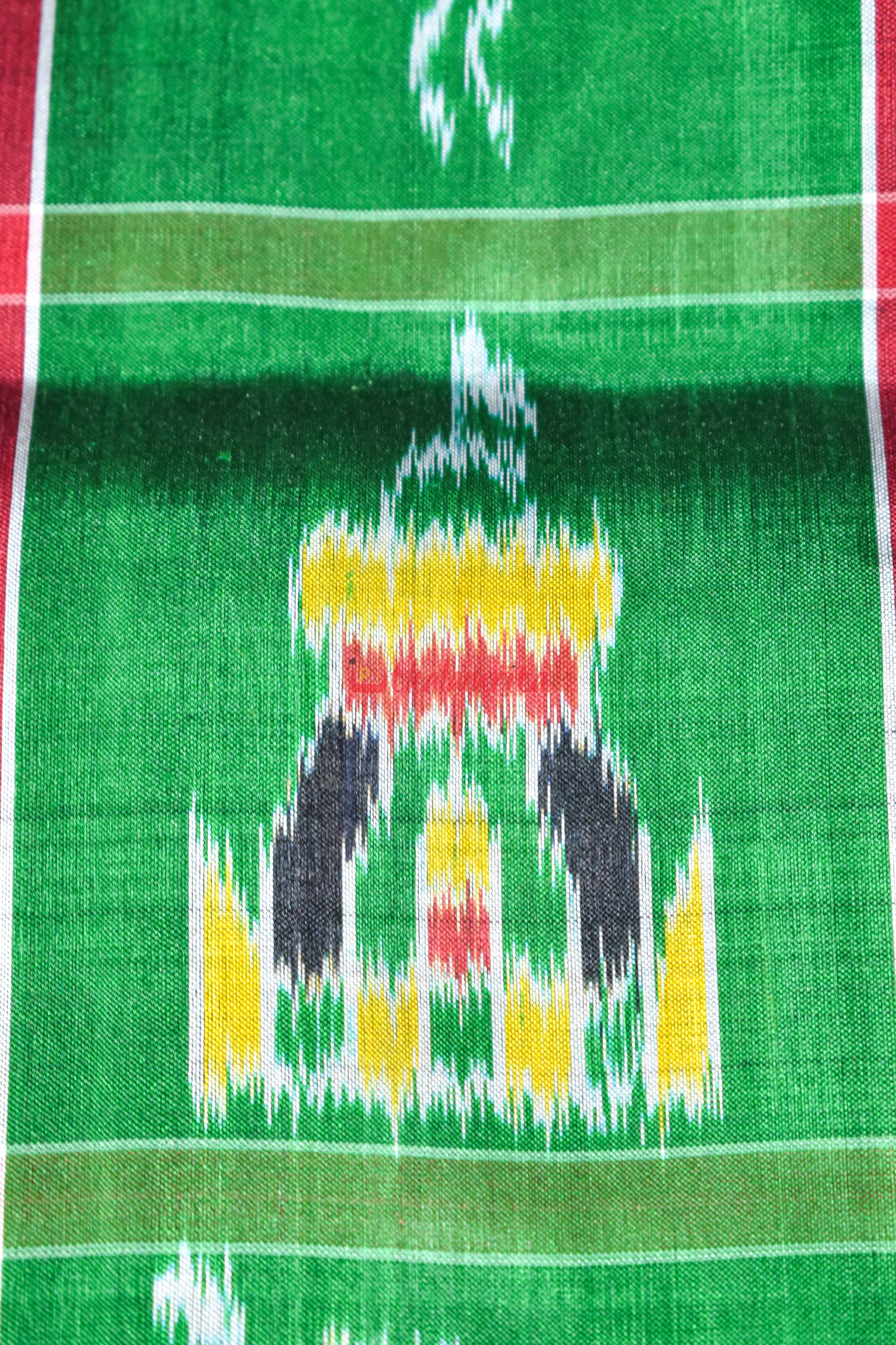 Green Red Nabarangi Silk