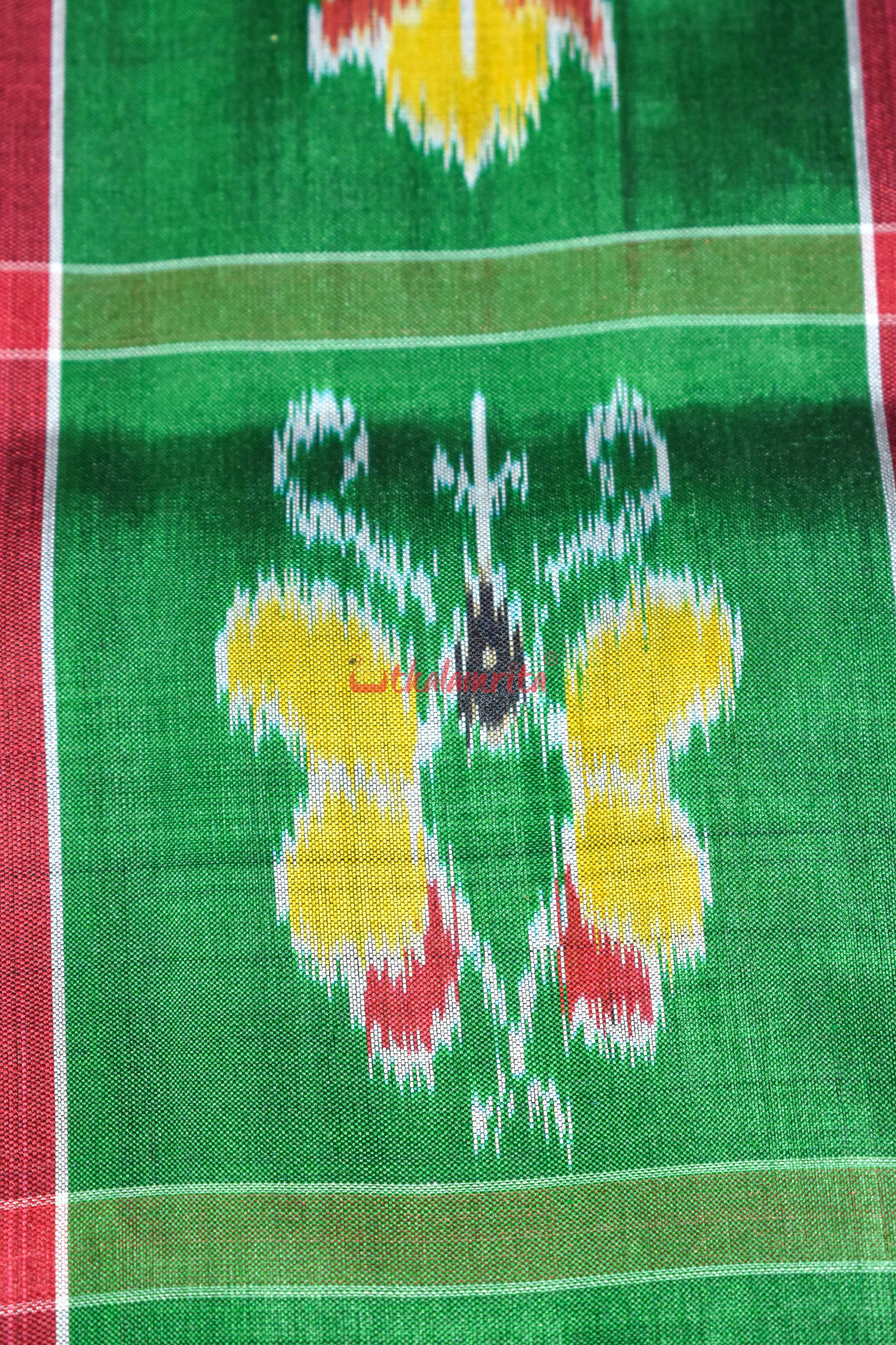 Green Red Nabarangi Silk