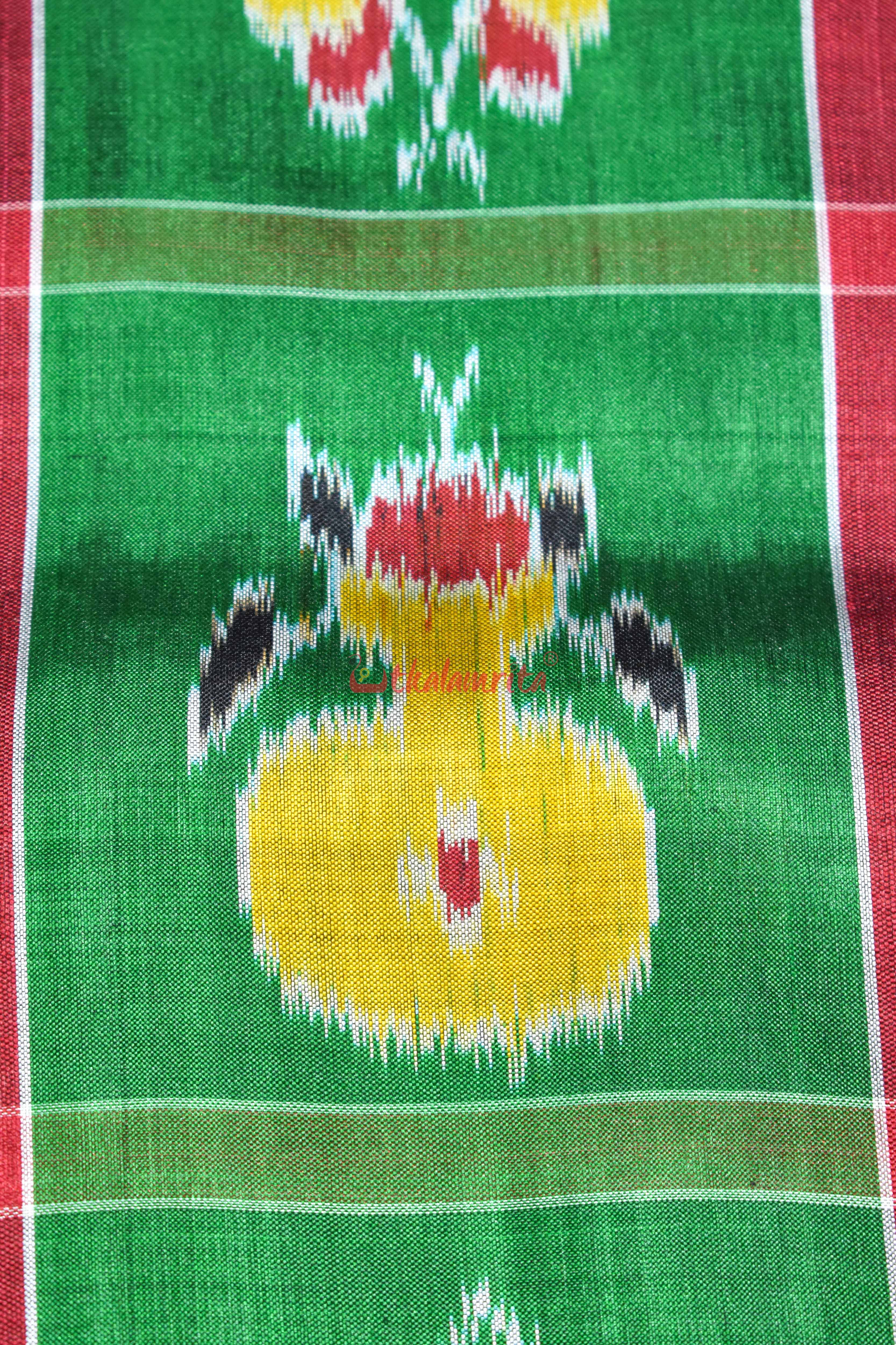 Green Red Nabarangi Silk