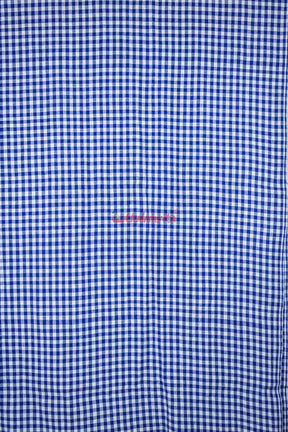 Thick Checks White Blue Kotpad (Fabric)