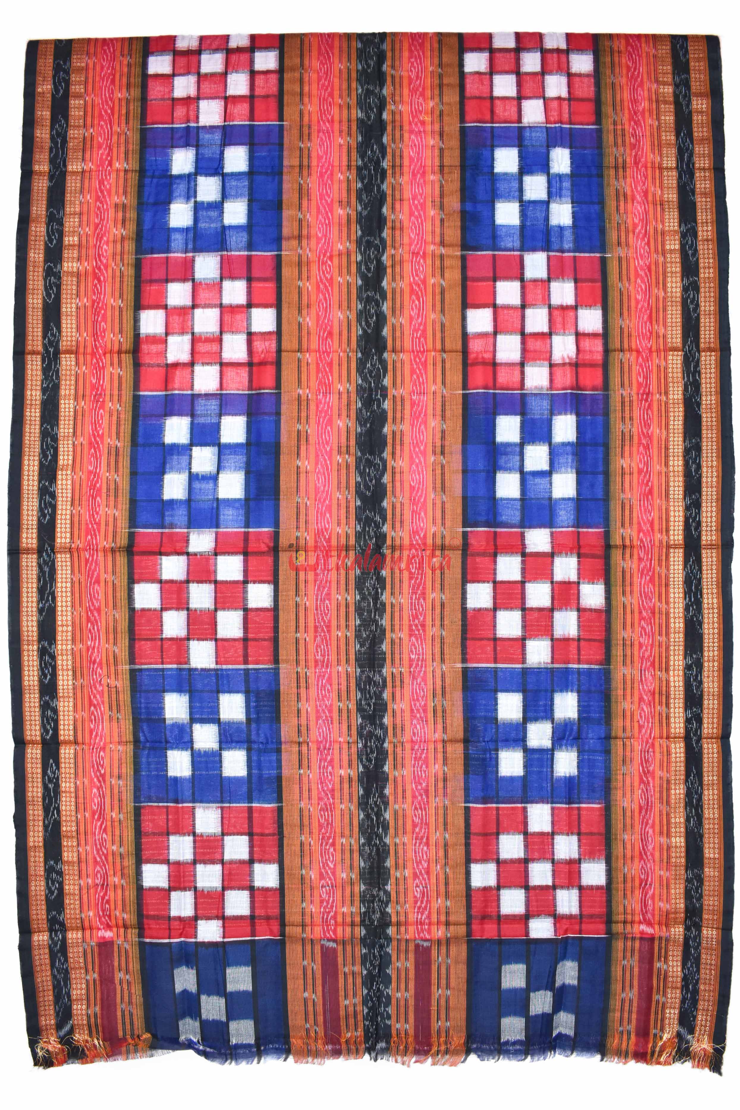 Blue Red Bichitrapuri Saree