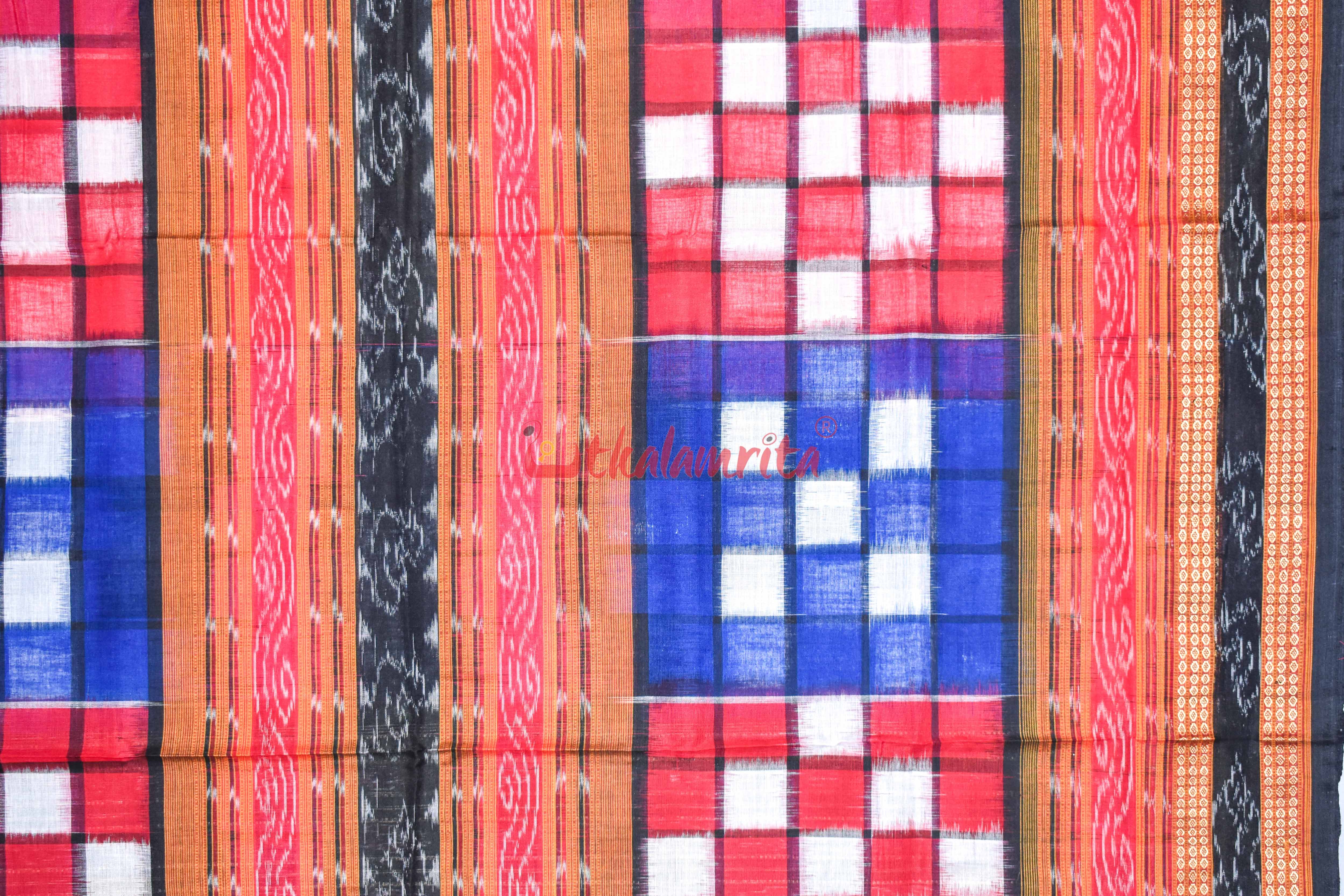 Blue Red Bichitrapuri Saree