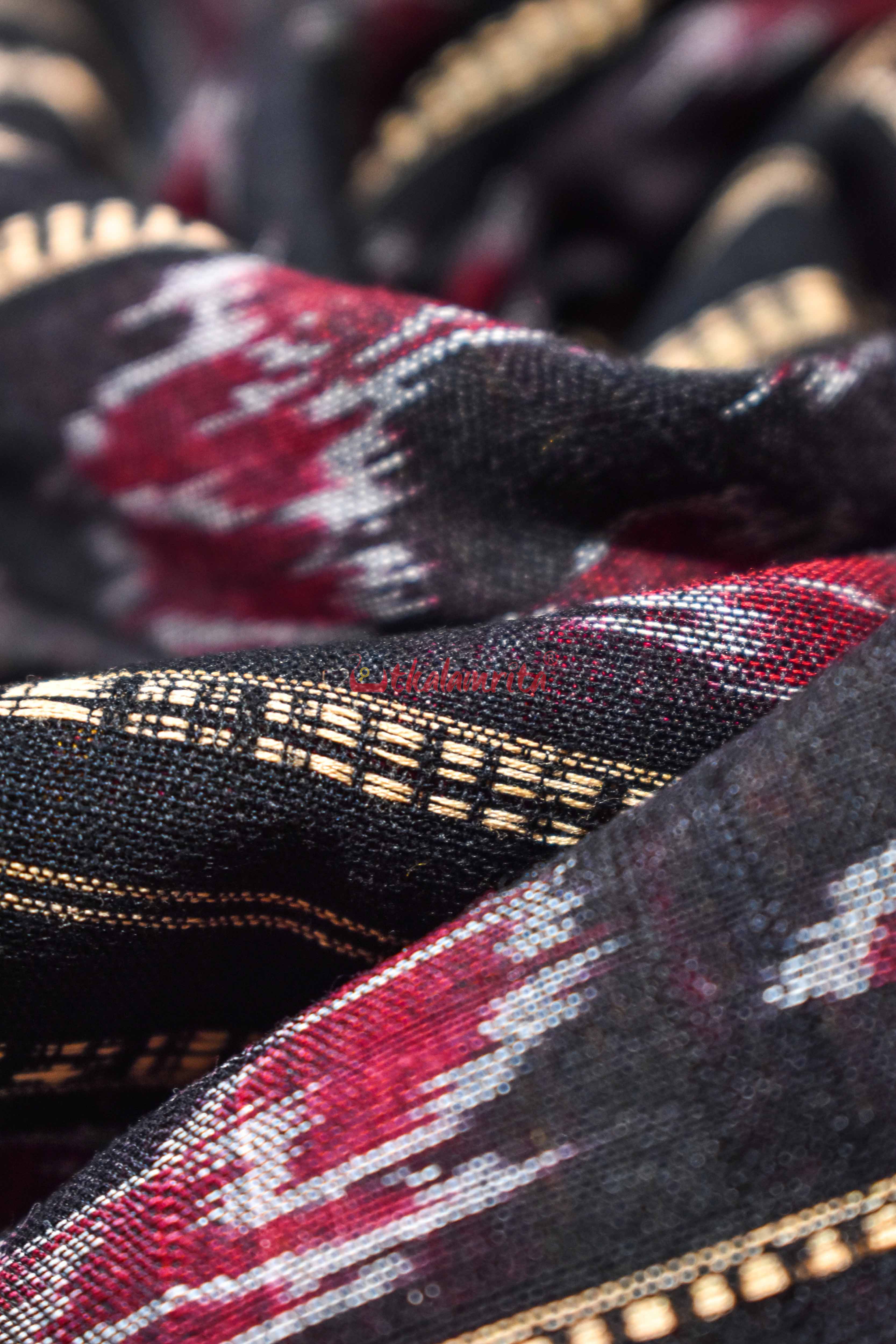 Blue Red Bichitrapuri Saree