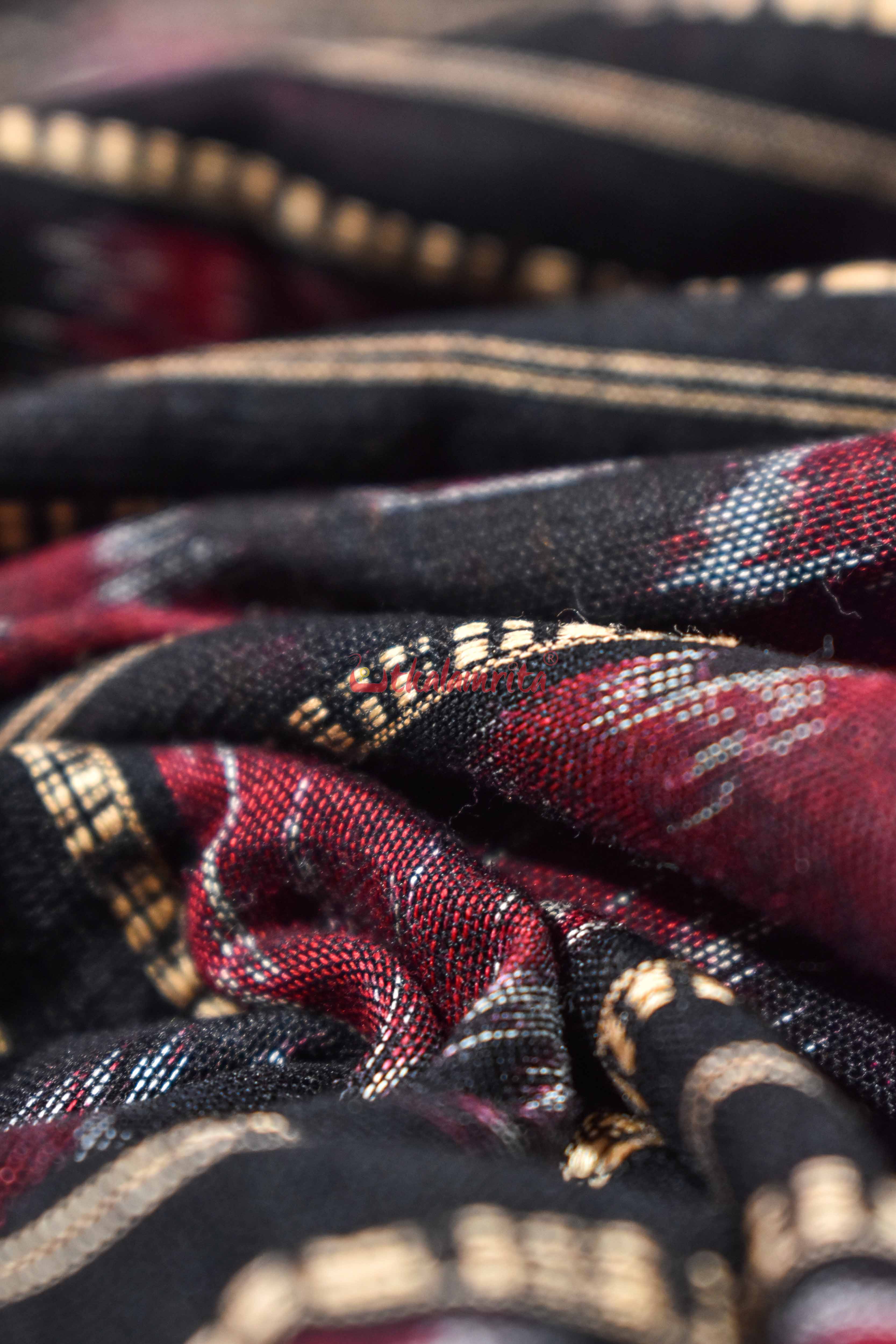 Blue Red Bichitrapuri Saree