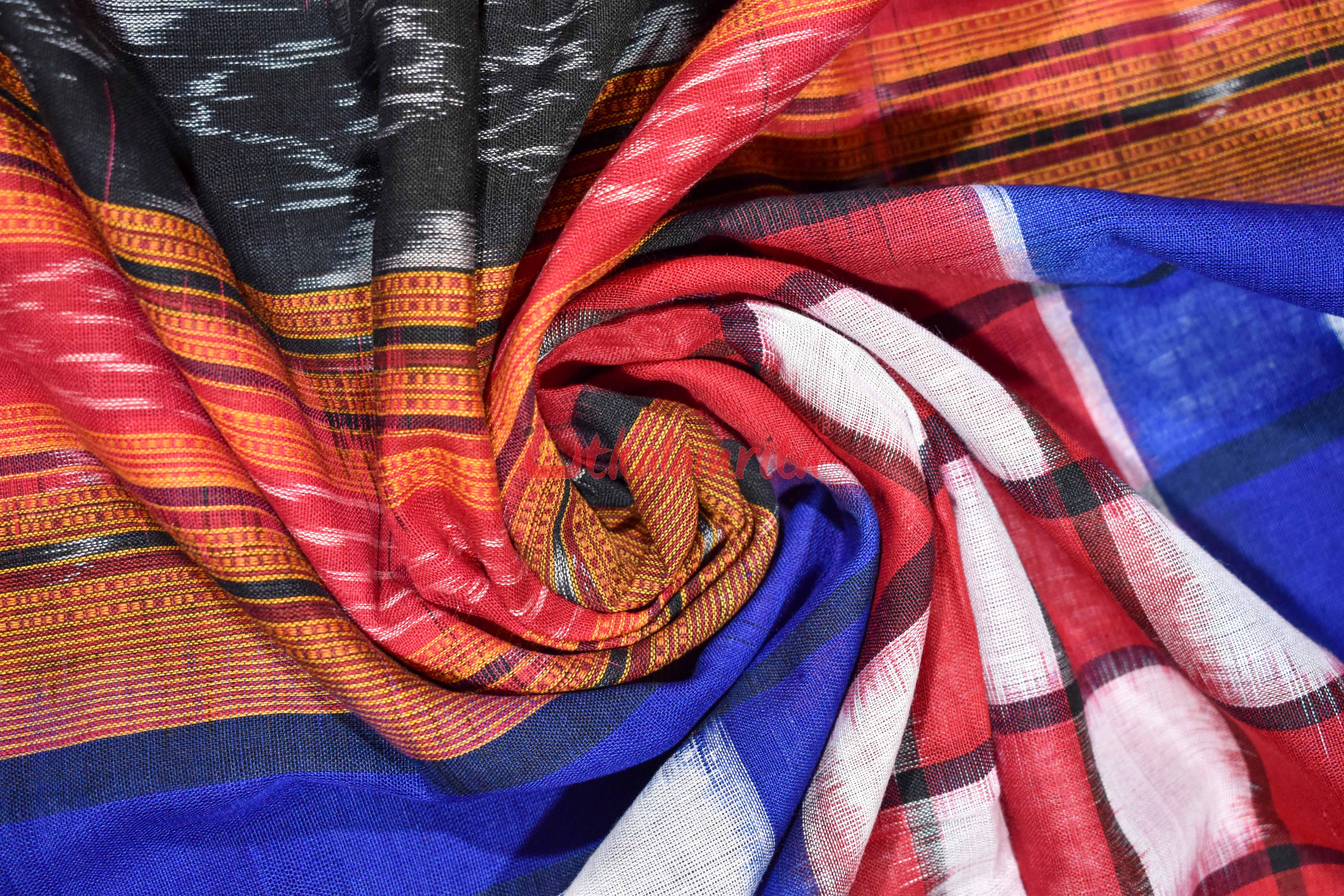 Blue Red Bichitrapuri Saree