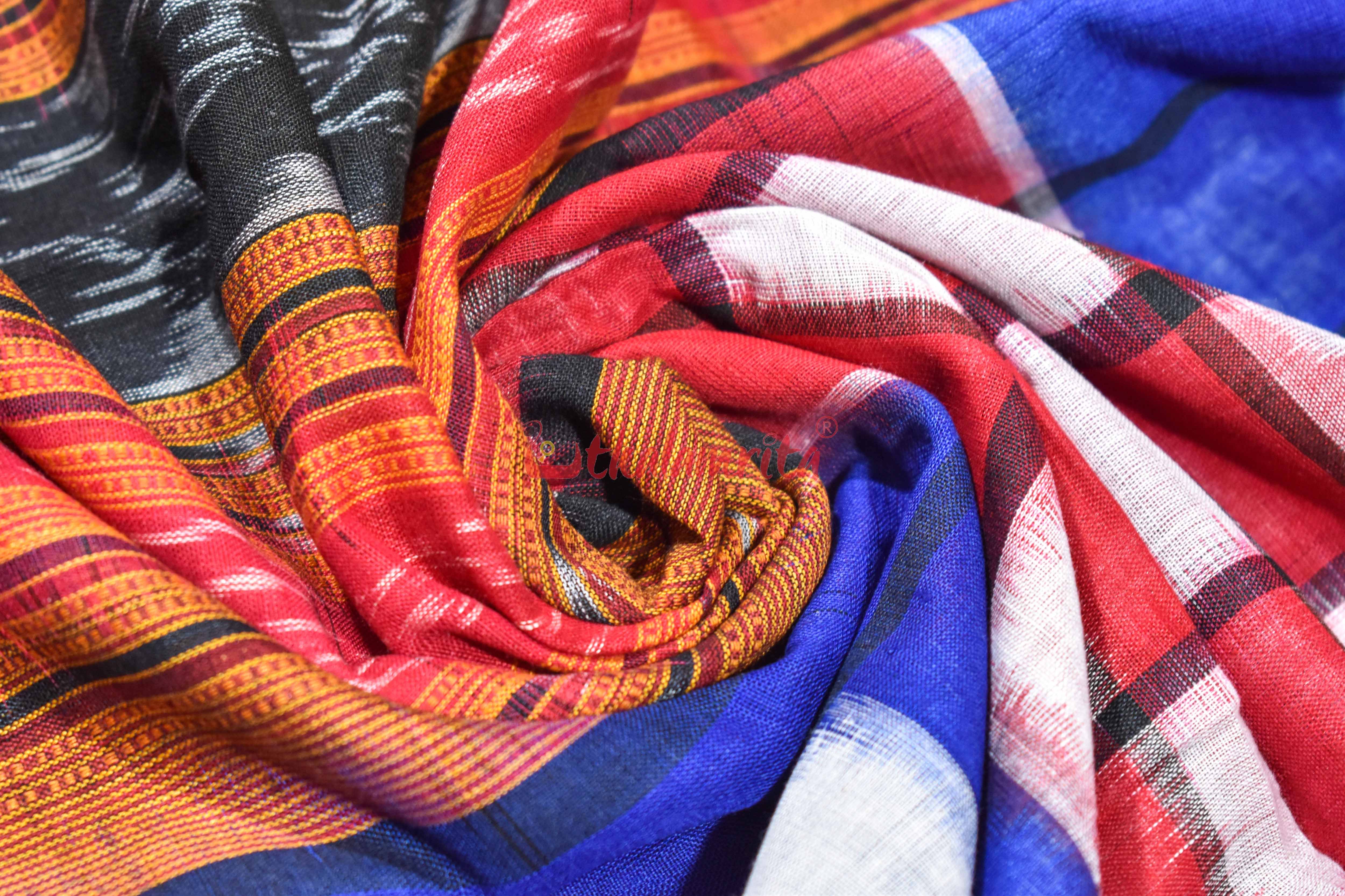 Blue Red Bichitrapuri Saree
