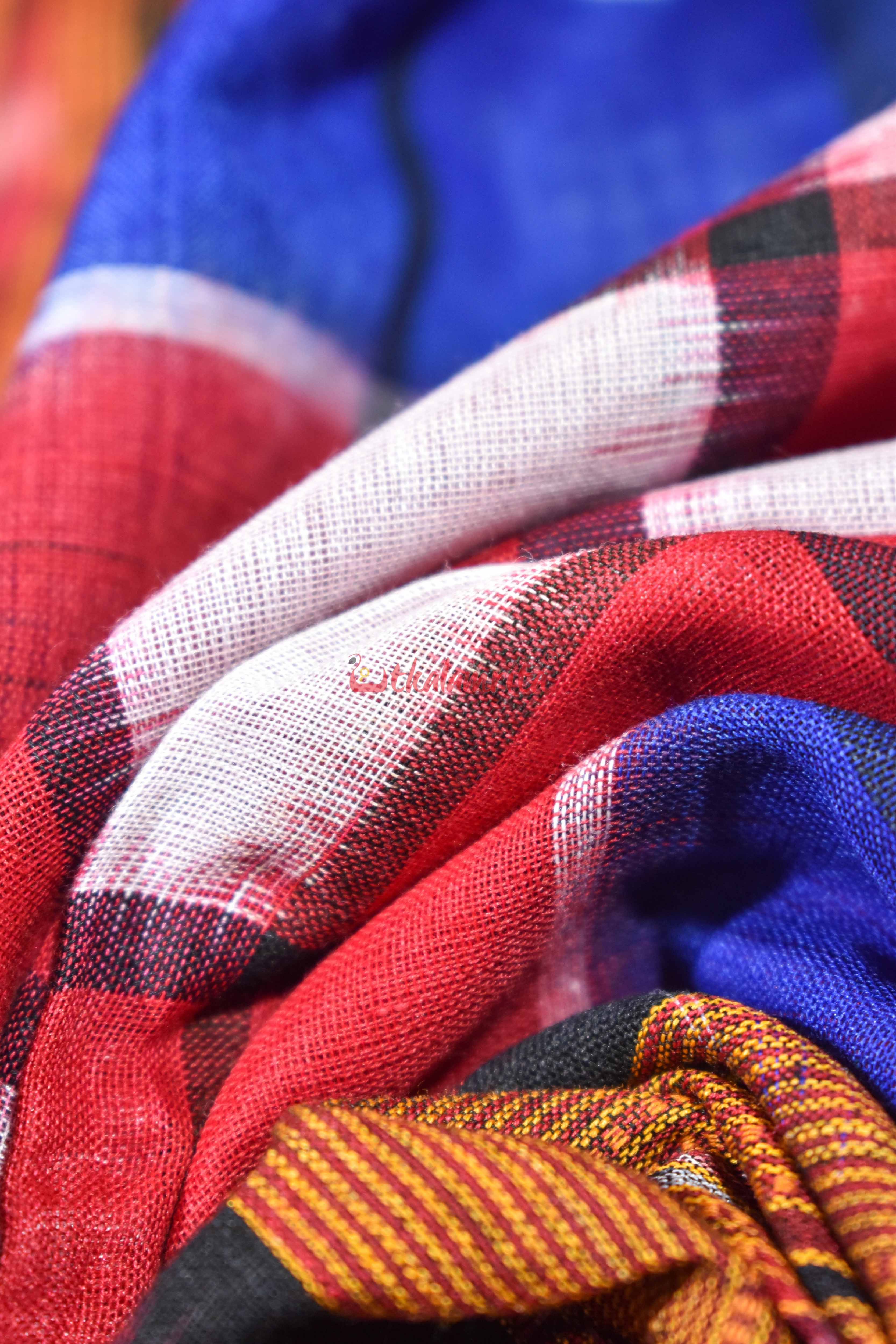 Blue Red Bichitrapuri Saree
