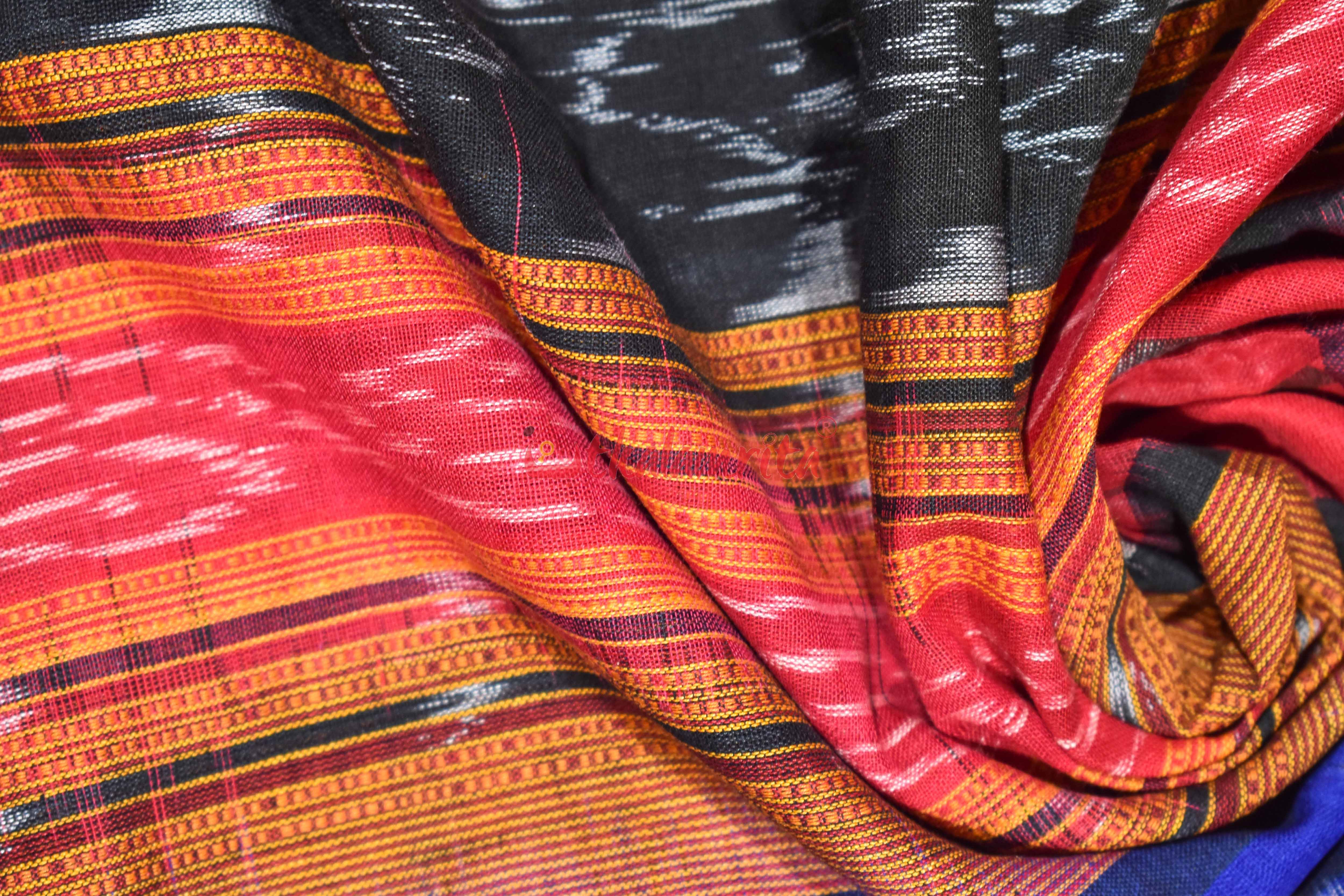 Blue Red Bichitrapuri Saree