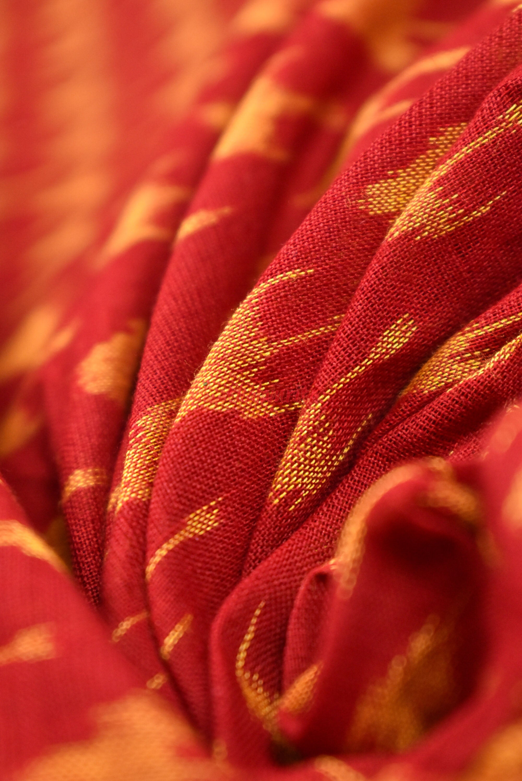 Chhatu Golden Over Red (Fabric)