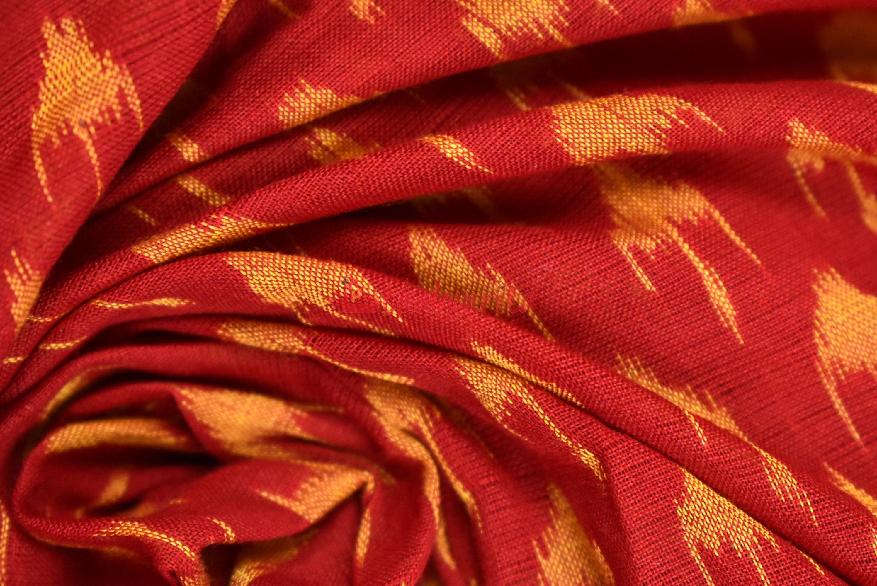 Chhatu Golden Over Red (Fabric)