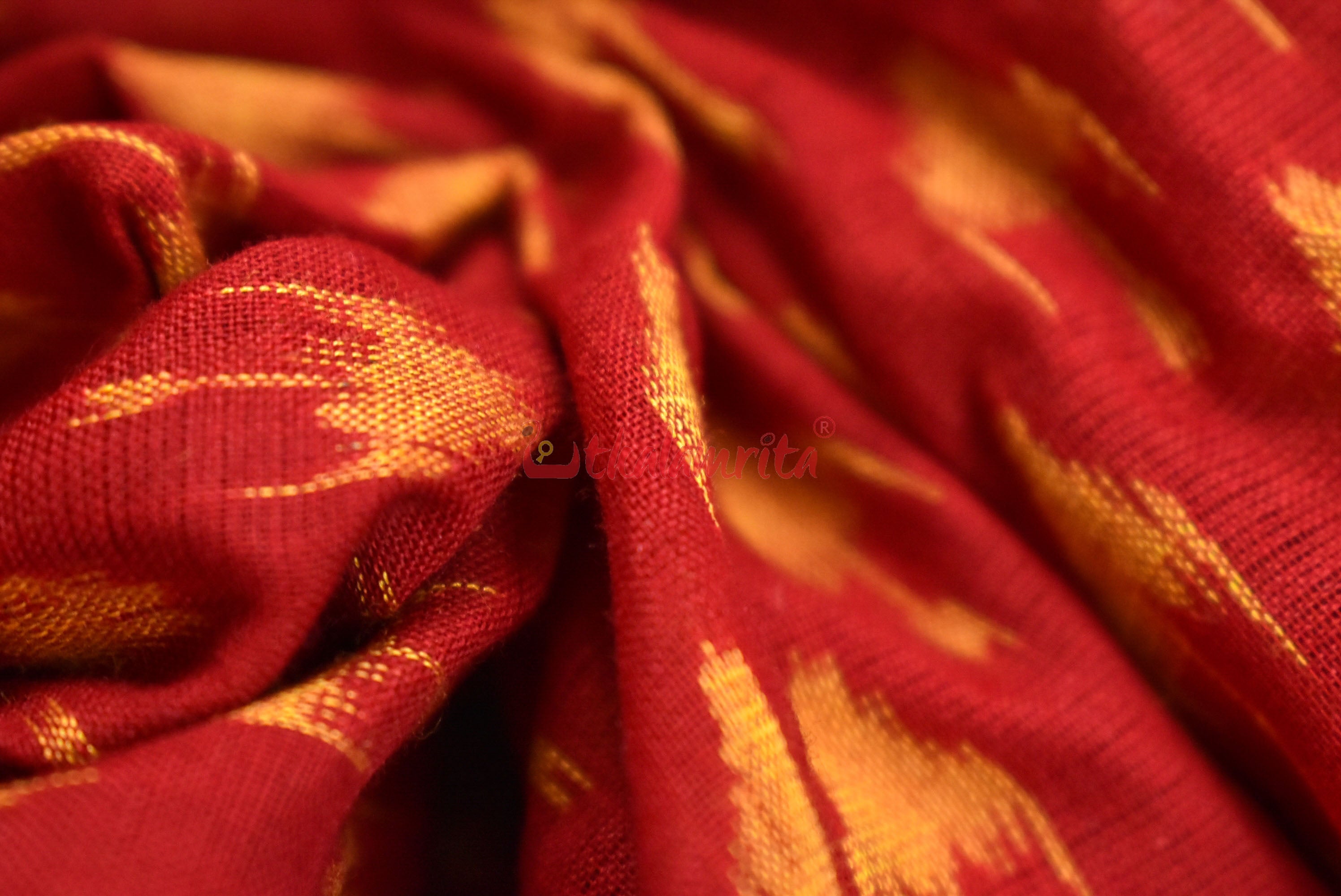 Chhatu Golden Over Red (Fabric)