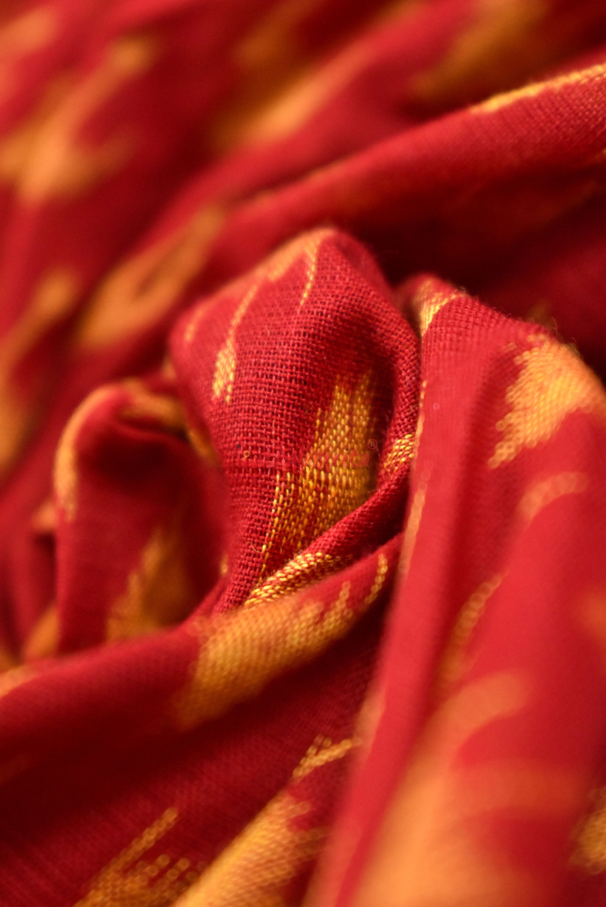 Chhatu Golden Over Red (Fabric)