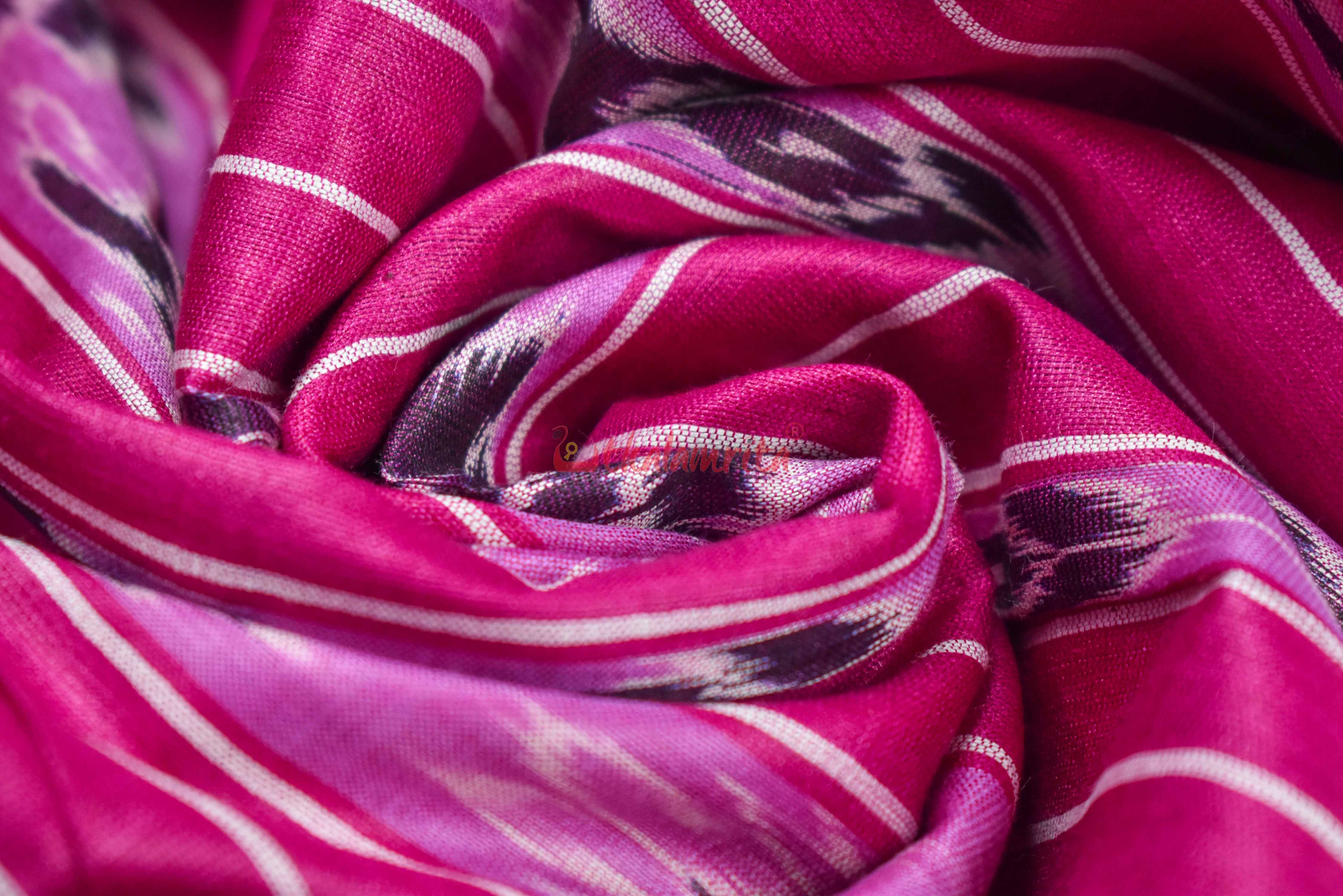 Beige Magenta Gopalpur Tussar Saree