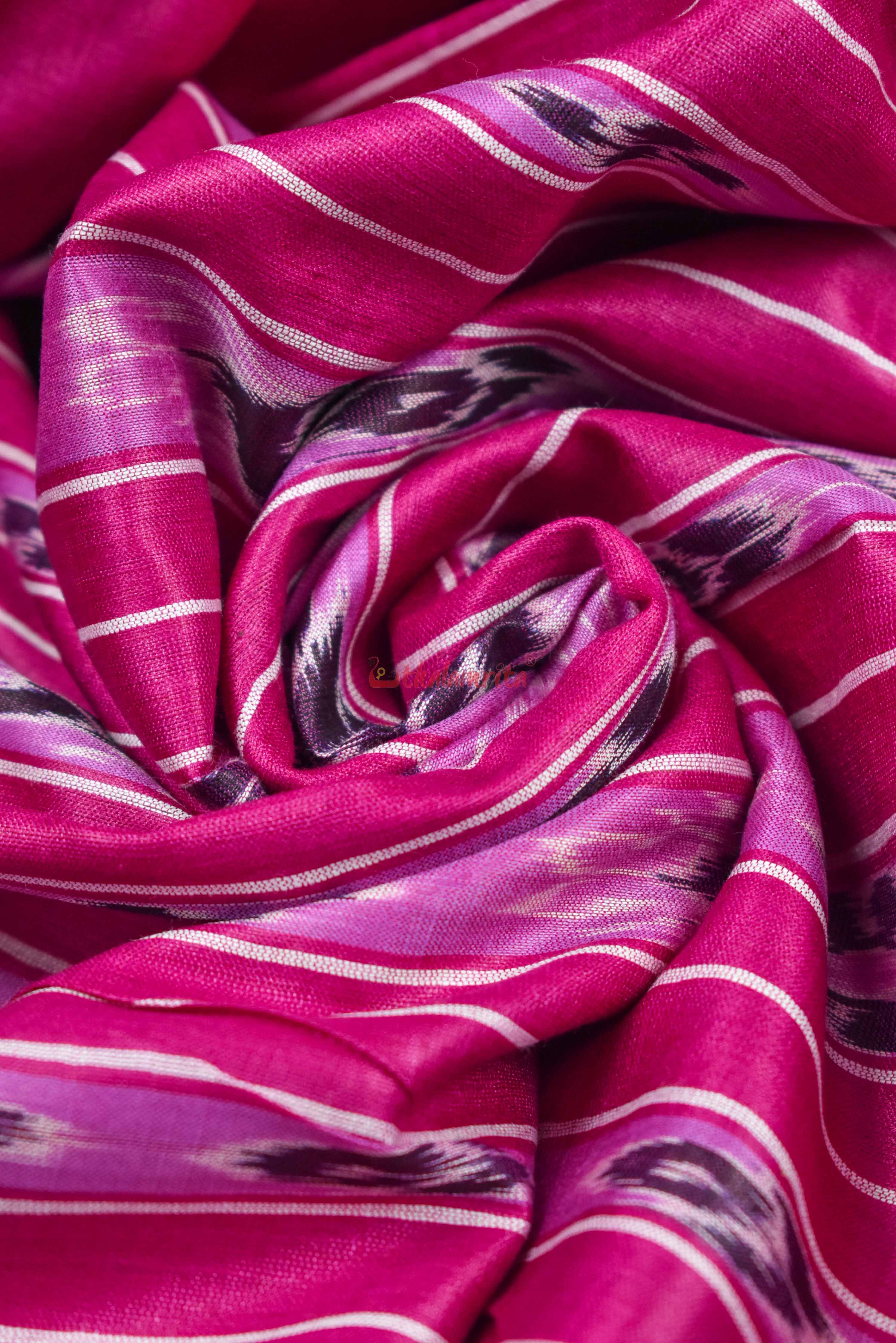 Beige Magenta Gopalpur Tussar Saree