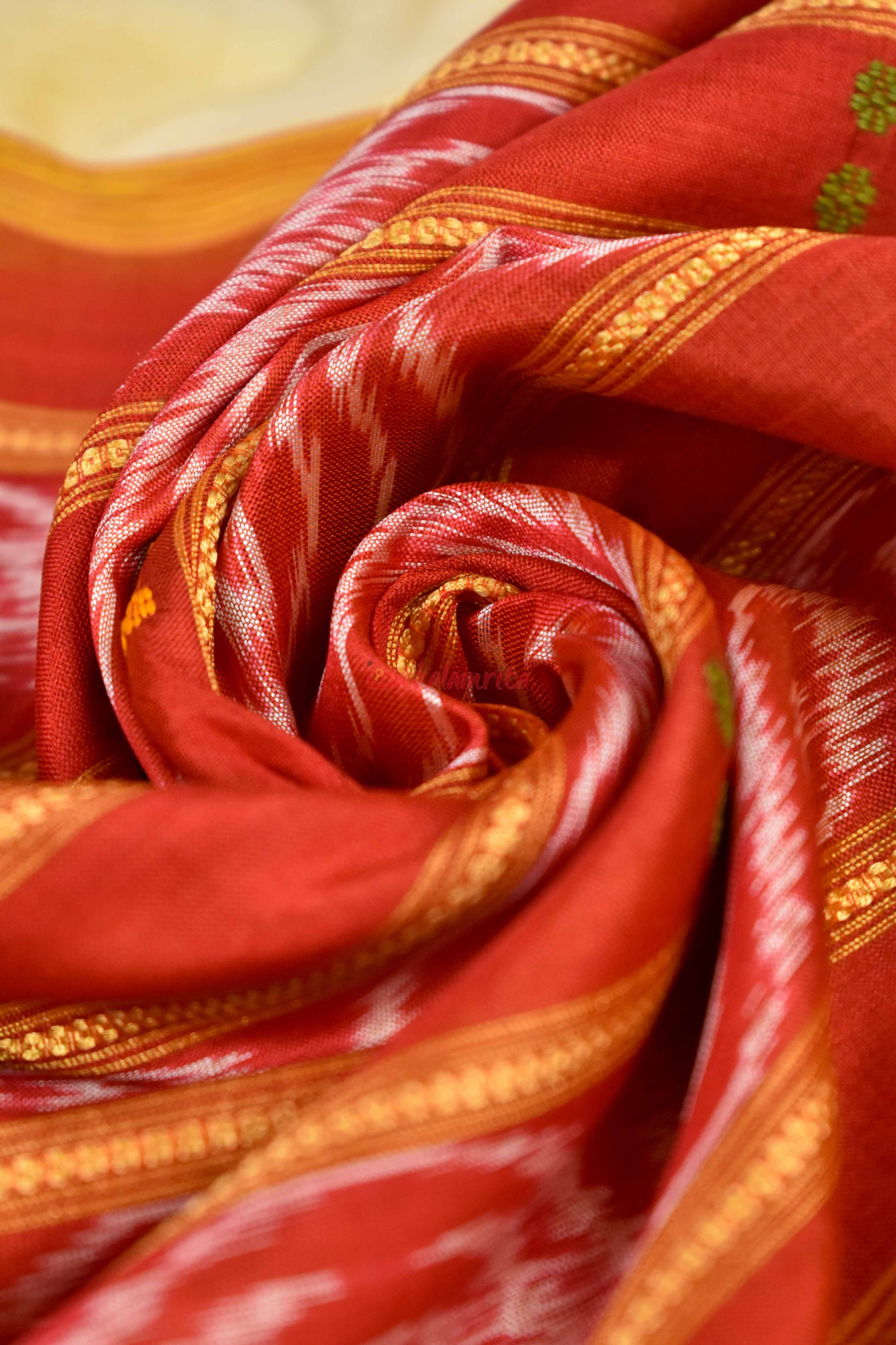 Ghee Kathifera Triple Border Khandua Silk