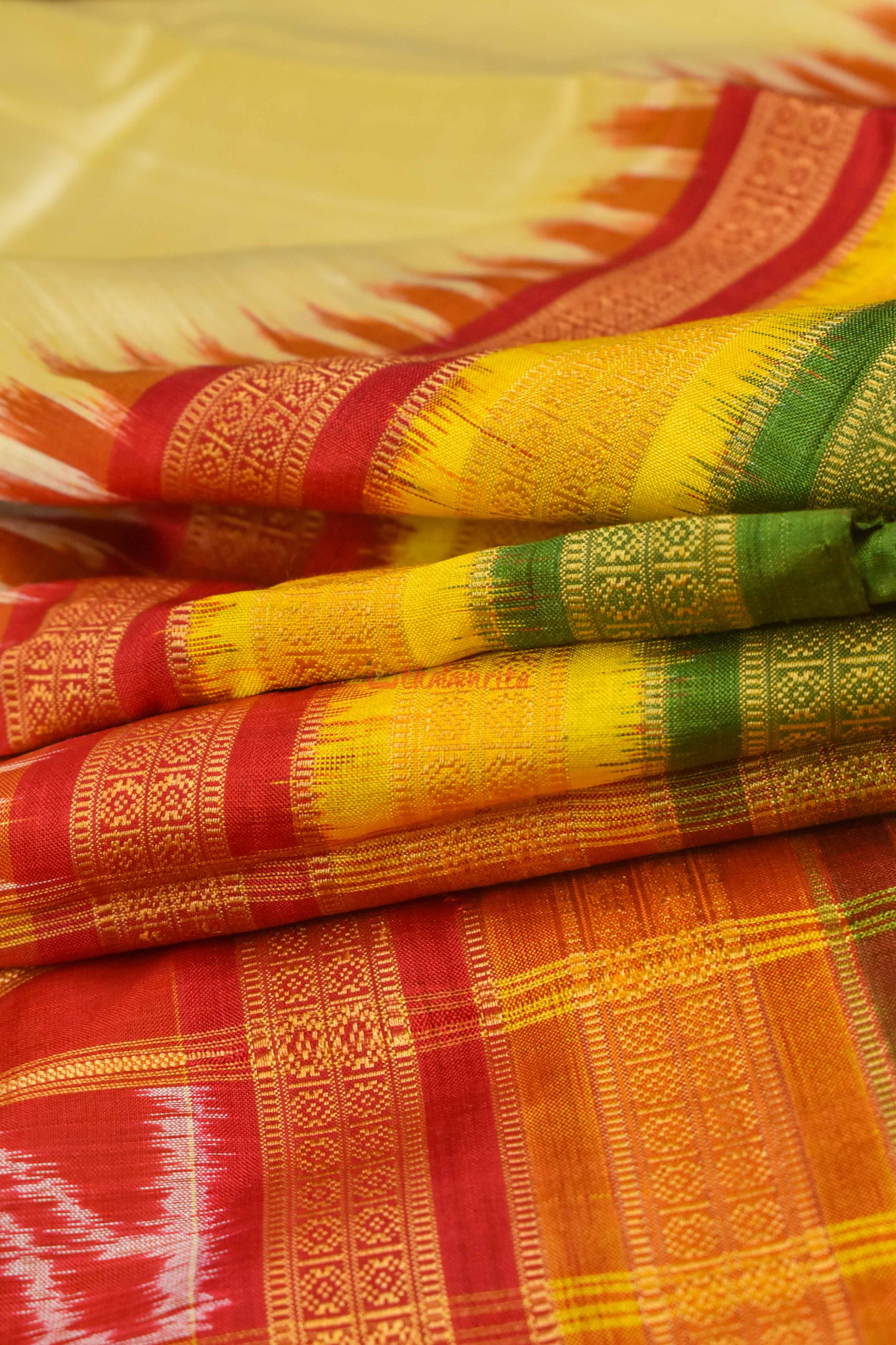 Ghee Kathifera Triple Border Khandua Silk