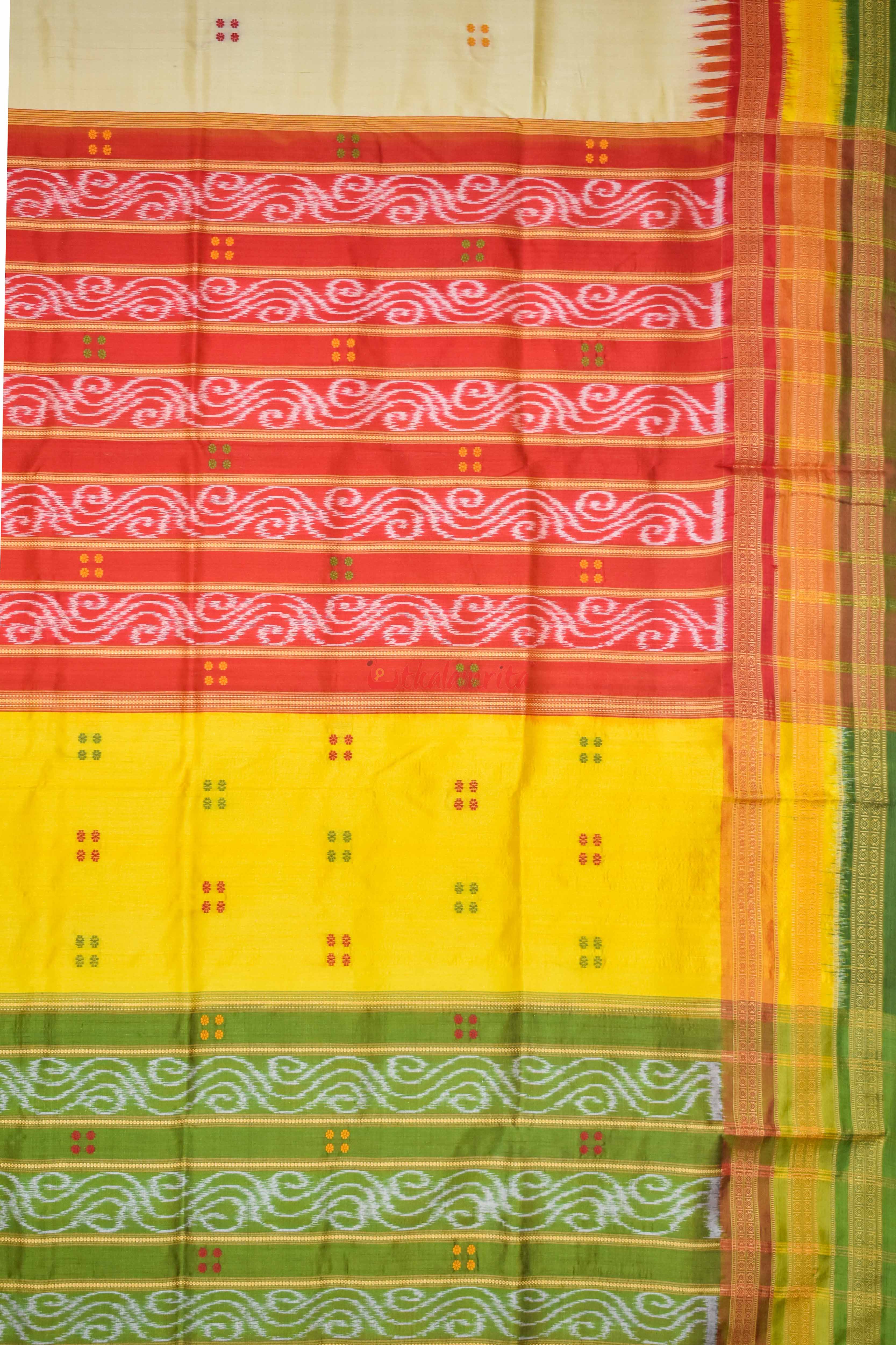 Ghee Kathifera Triple Border Khandua Silk